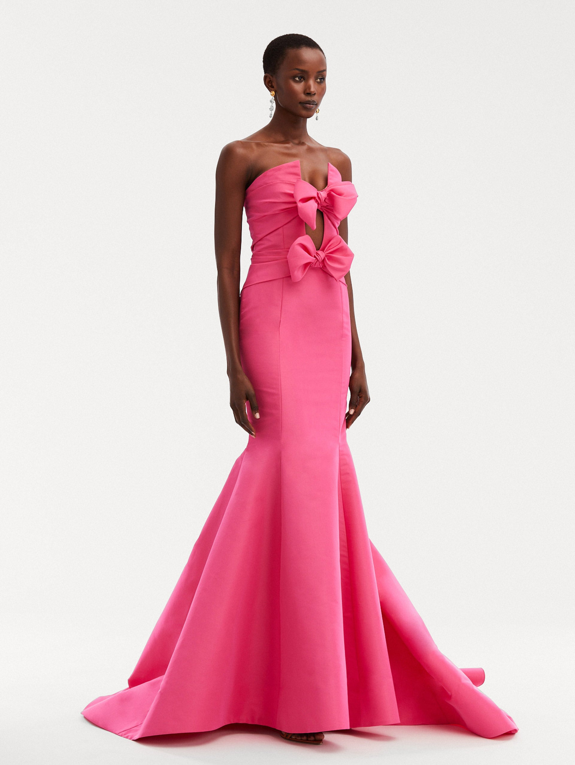 BOW DETAIL TRUMPET GOWN - 4