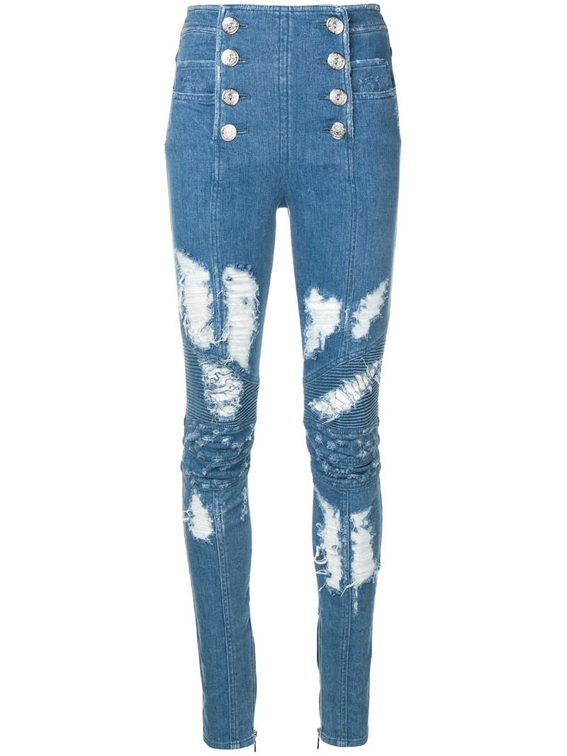 button-front skinny jeans 1