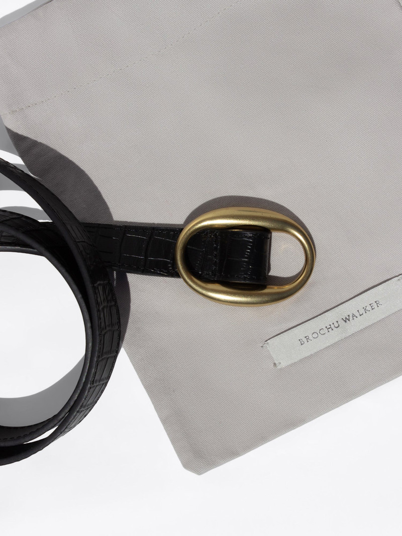 The Chelsea Croco Leather Medium Belt 3