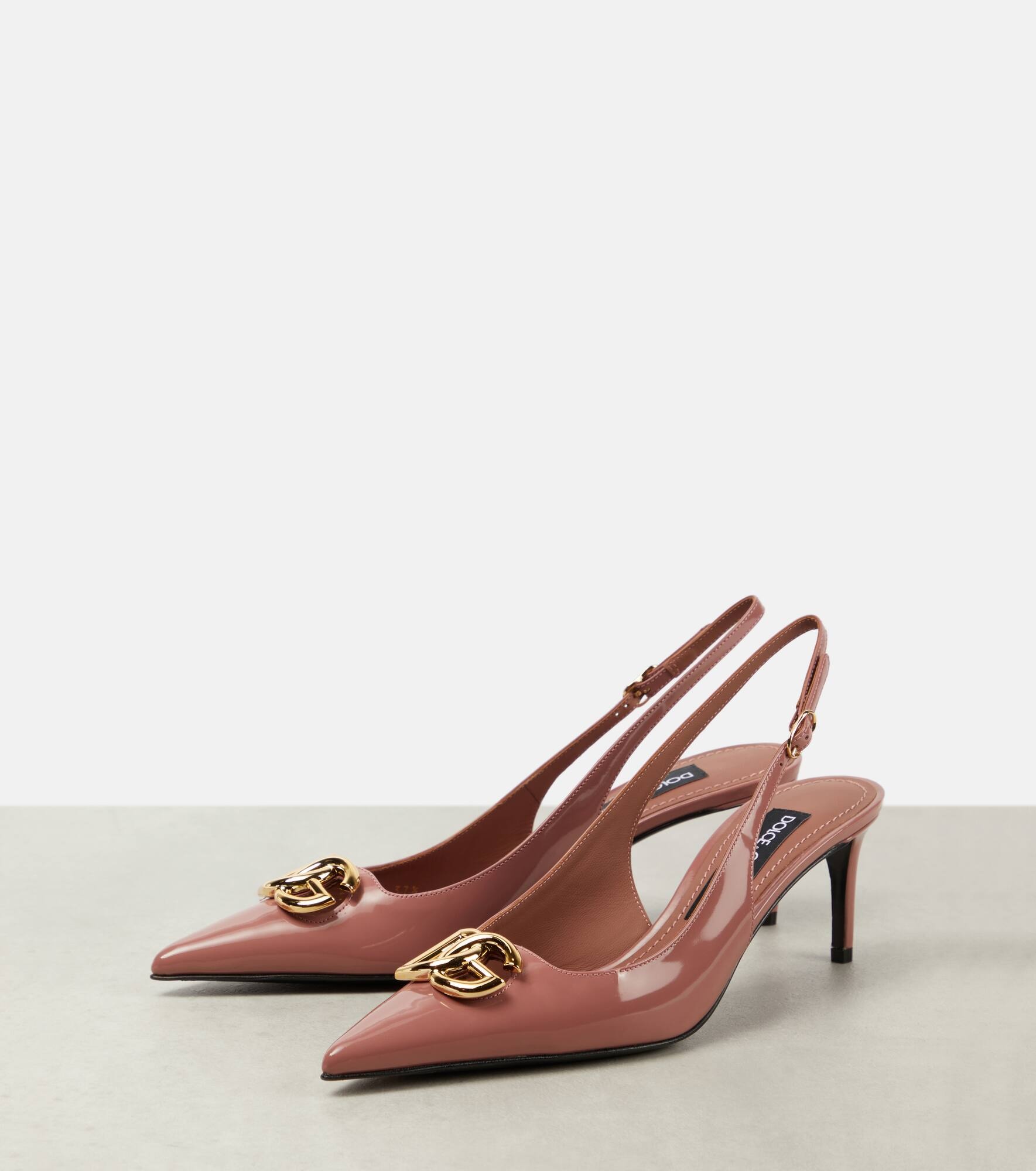 DG patent leather slingback pumps - 5