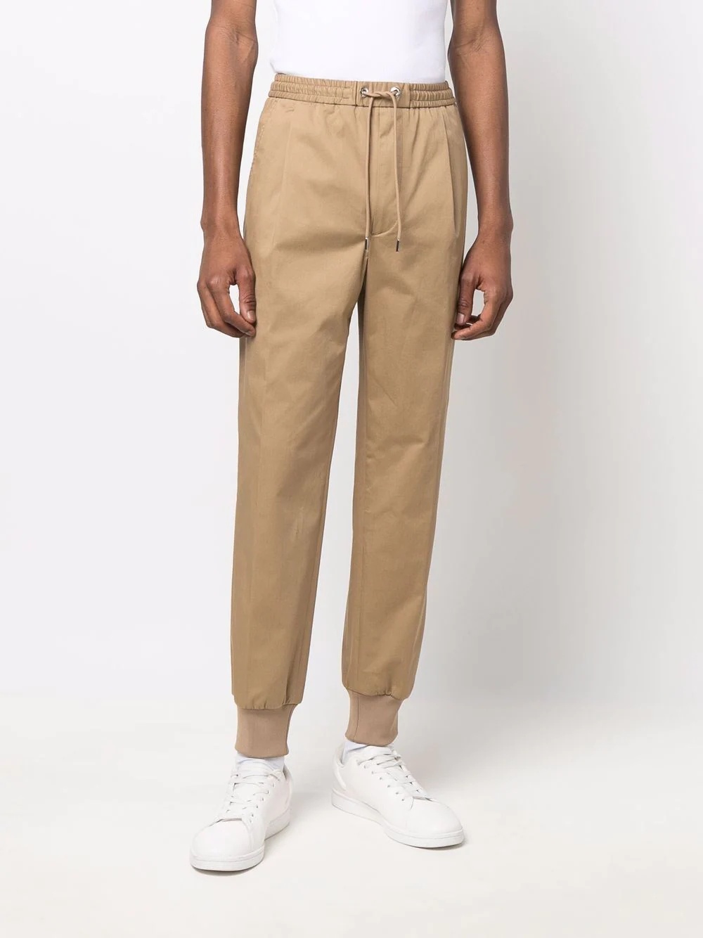 logo-patch tapered trousers - 3