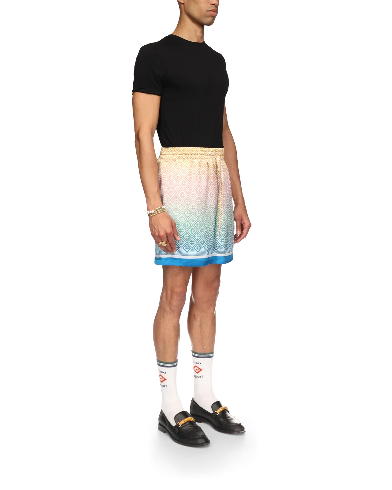 Gradient Monogram Silk Shorts - 5