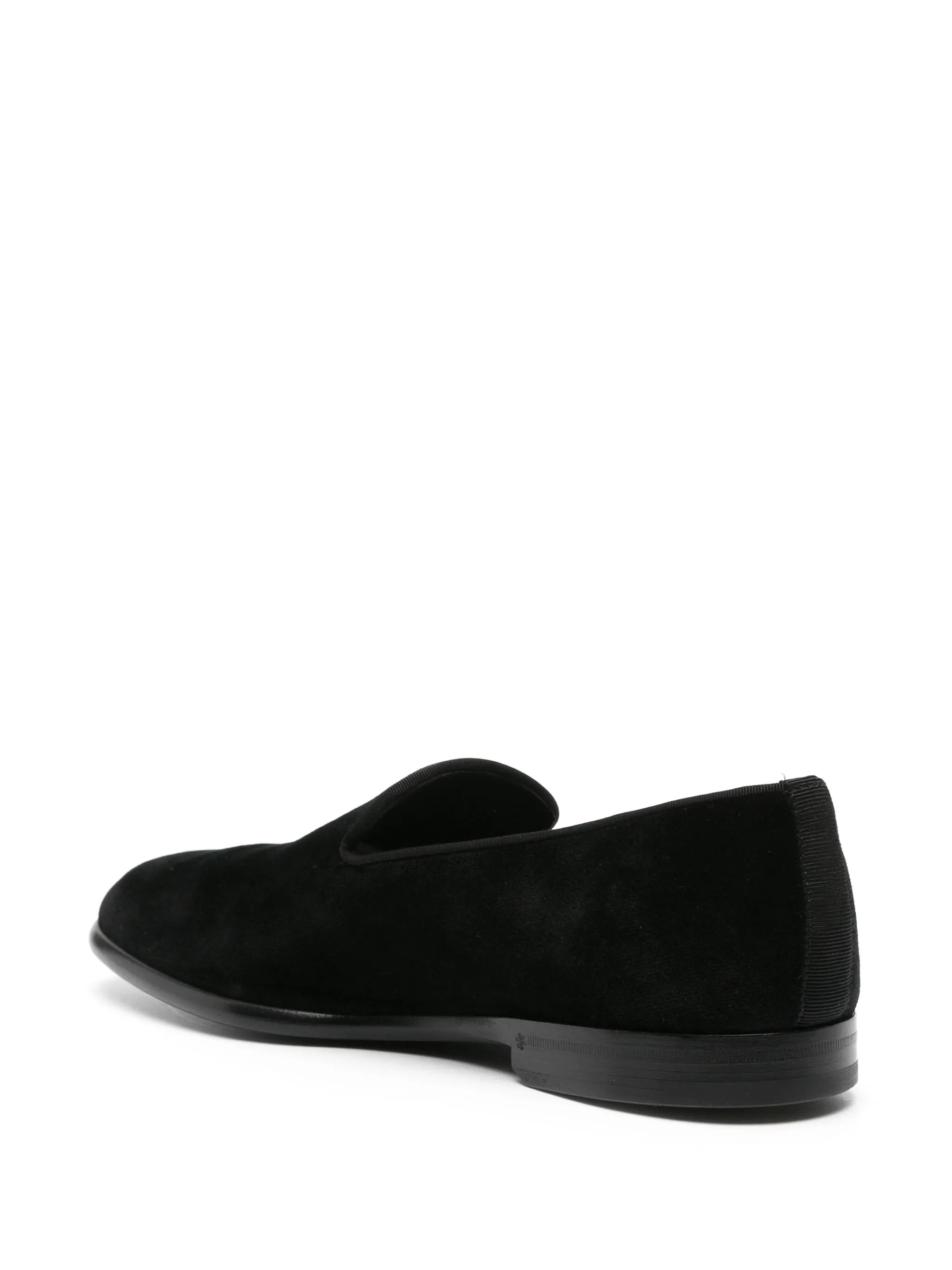 Leather-sole Velvet Loafers - 4