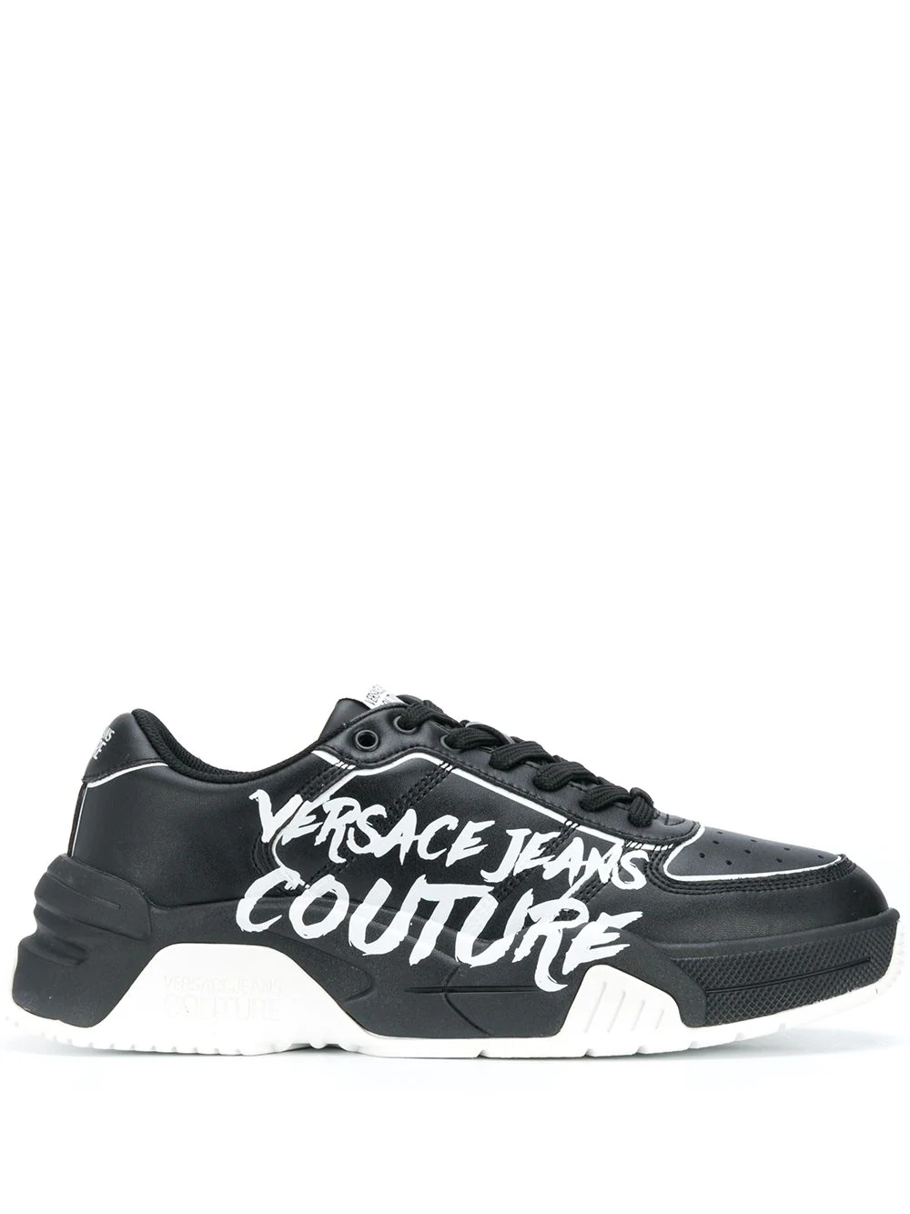 logo lace-up trainers - 1