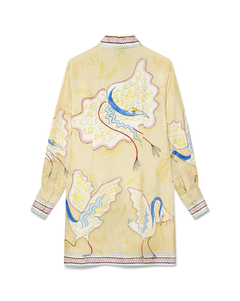 CASABLANCA Les Cigognes Dansante Silk Dress outlook