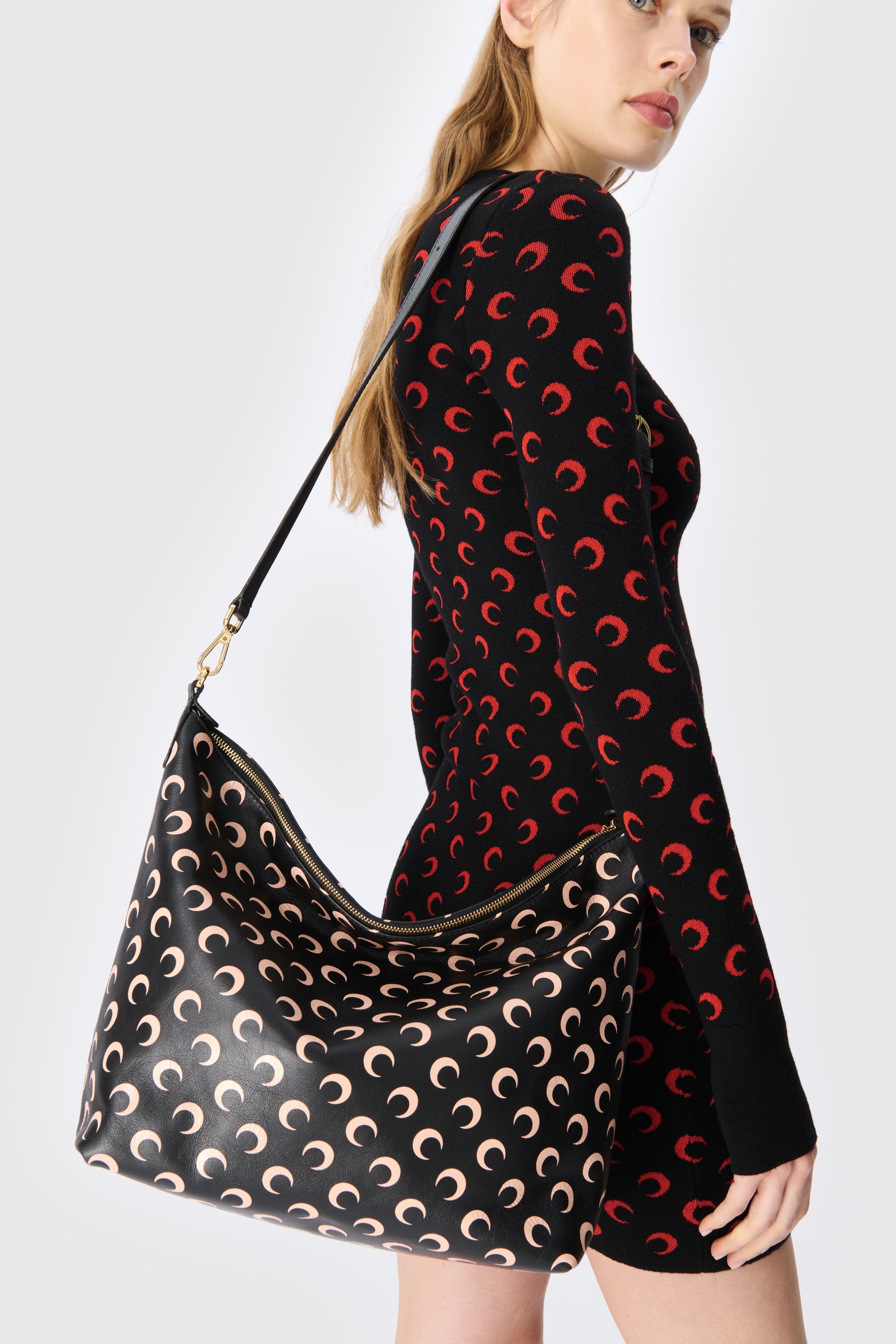 Moon Screenprint Leather Mail - 4