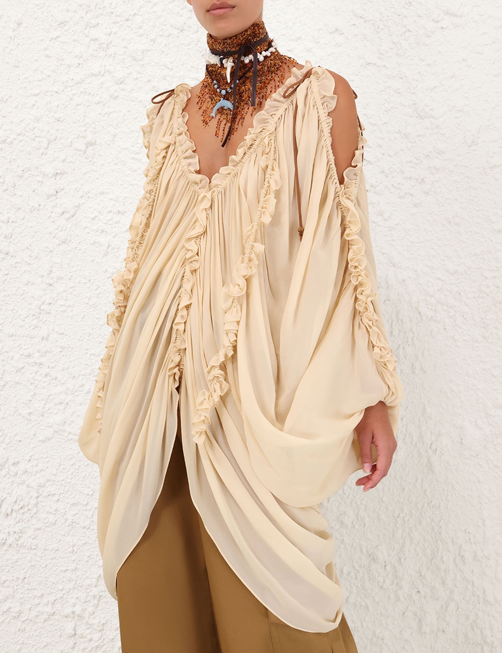 ILLUMINATE DRAPED BLOUSE - 2