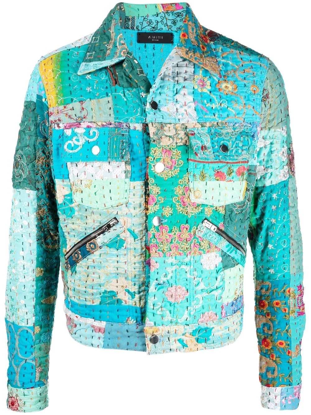 patchwork cotton jacket - 1