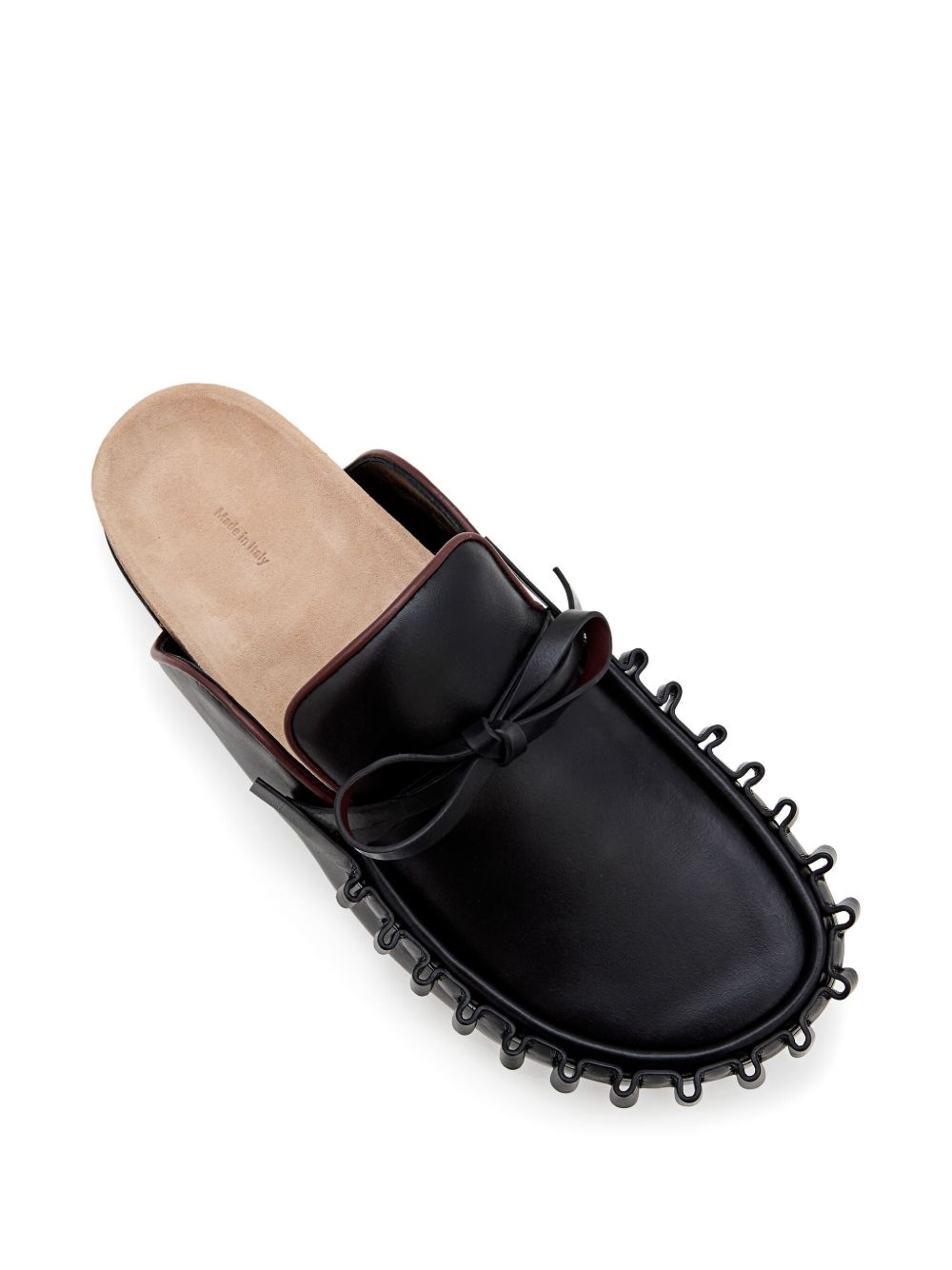 bow tie leather mules - 4