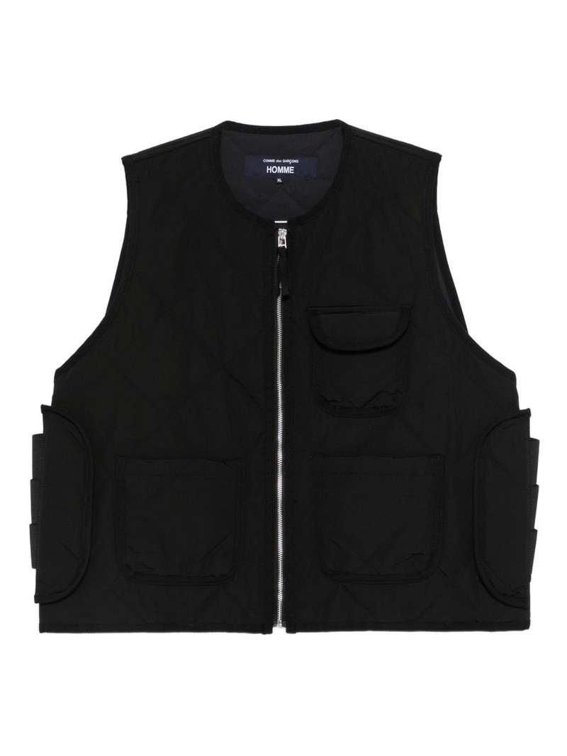 quilted pocketed gilet 1