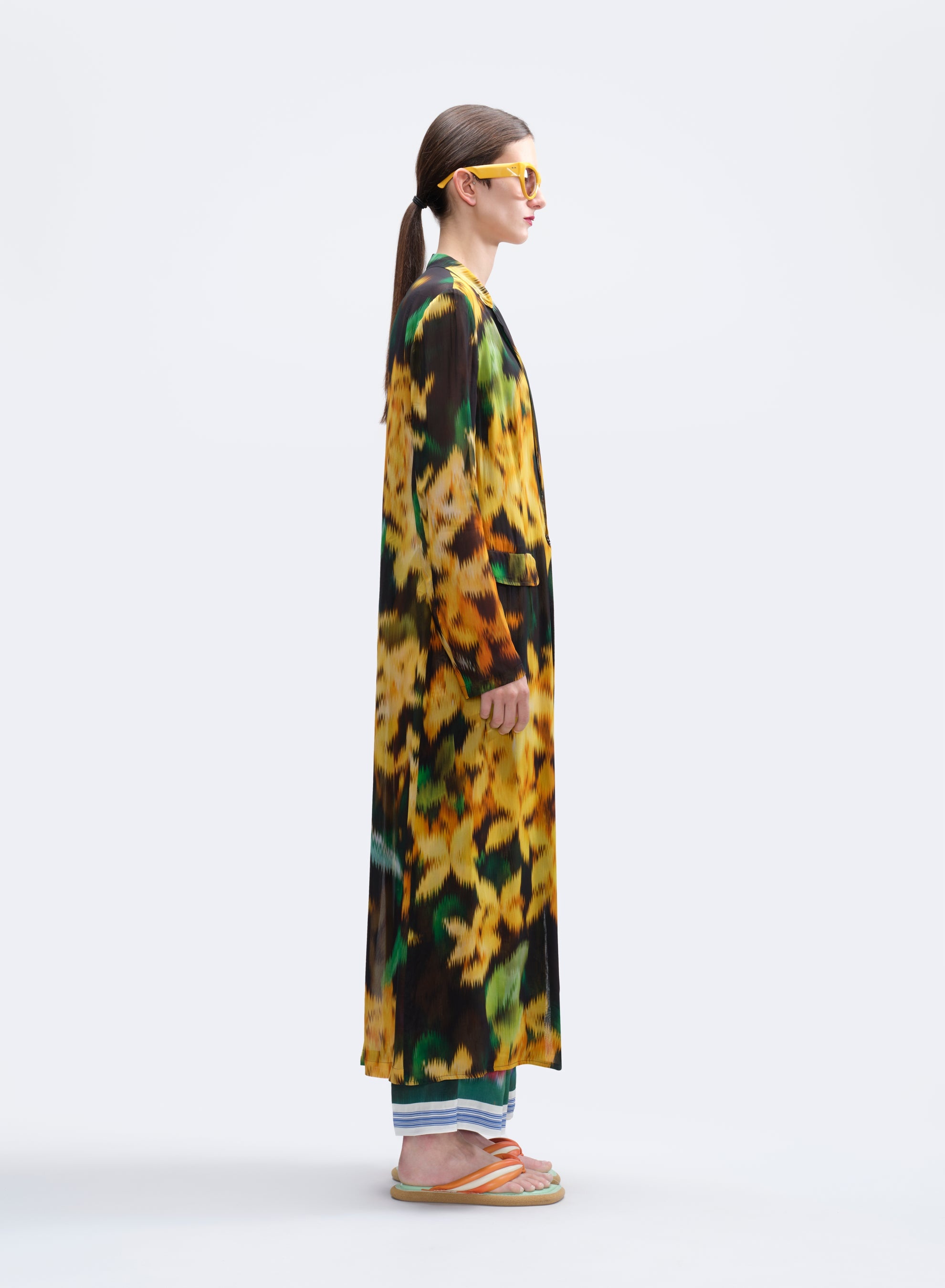 PRINTED LONG BLAZER - 5