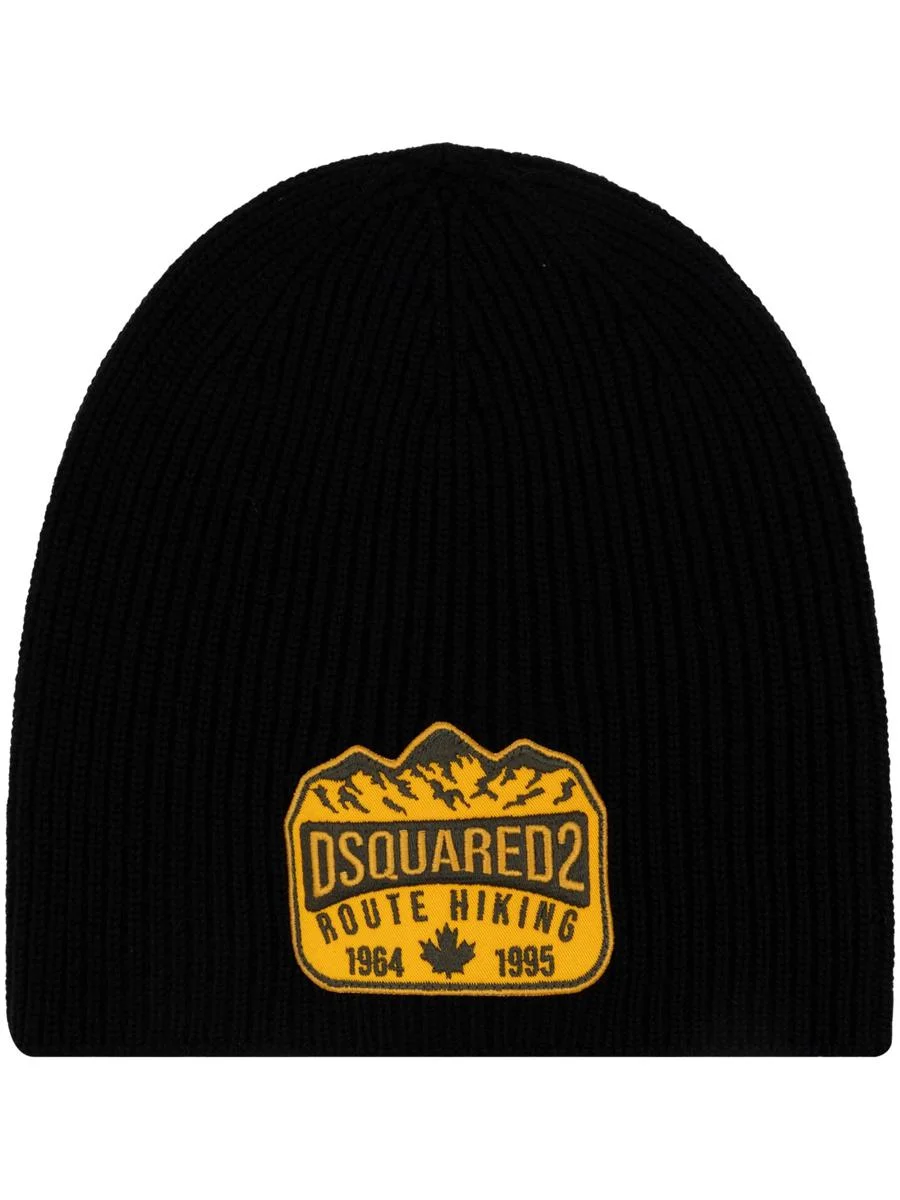 DSQUARED2 Logo-Appliqué Wool Beanie - 1