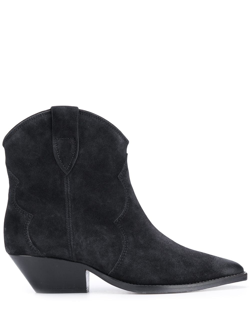 textured pointed toe boots - 1