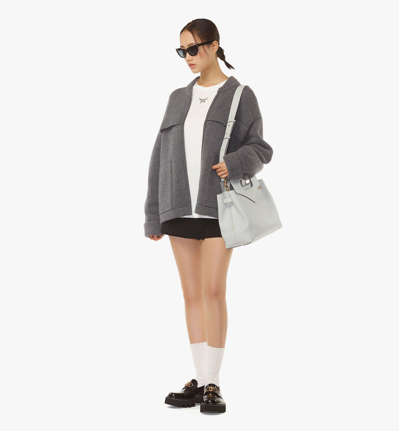 Soft Diamond Tote in Embossed Leather 6