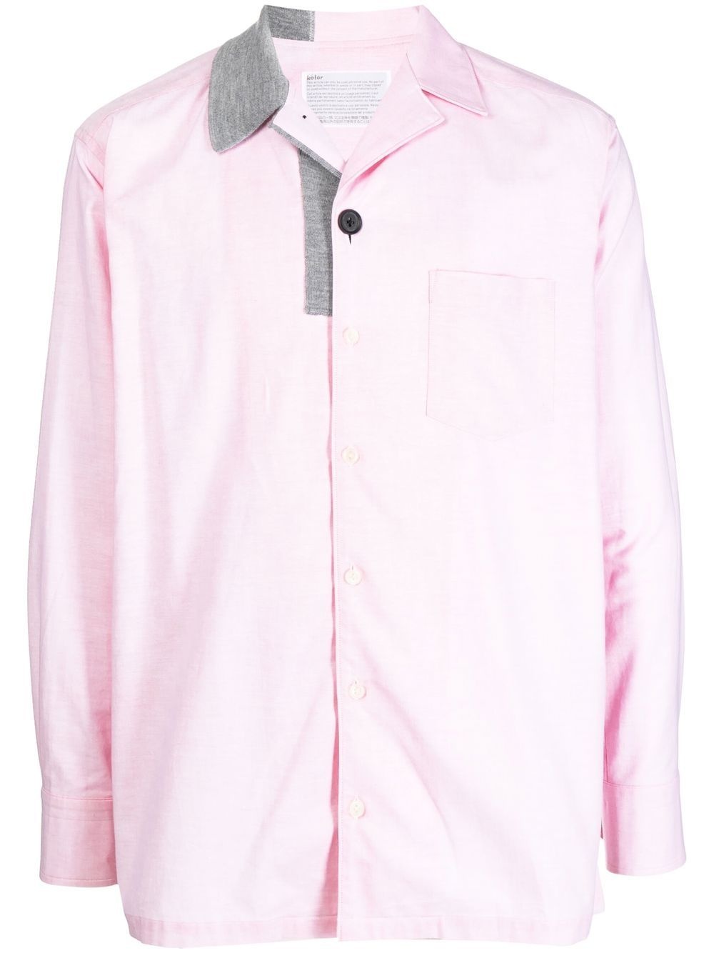 spread-collar button-down shirt - 1