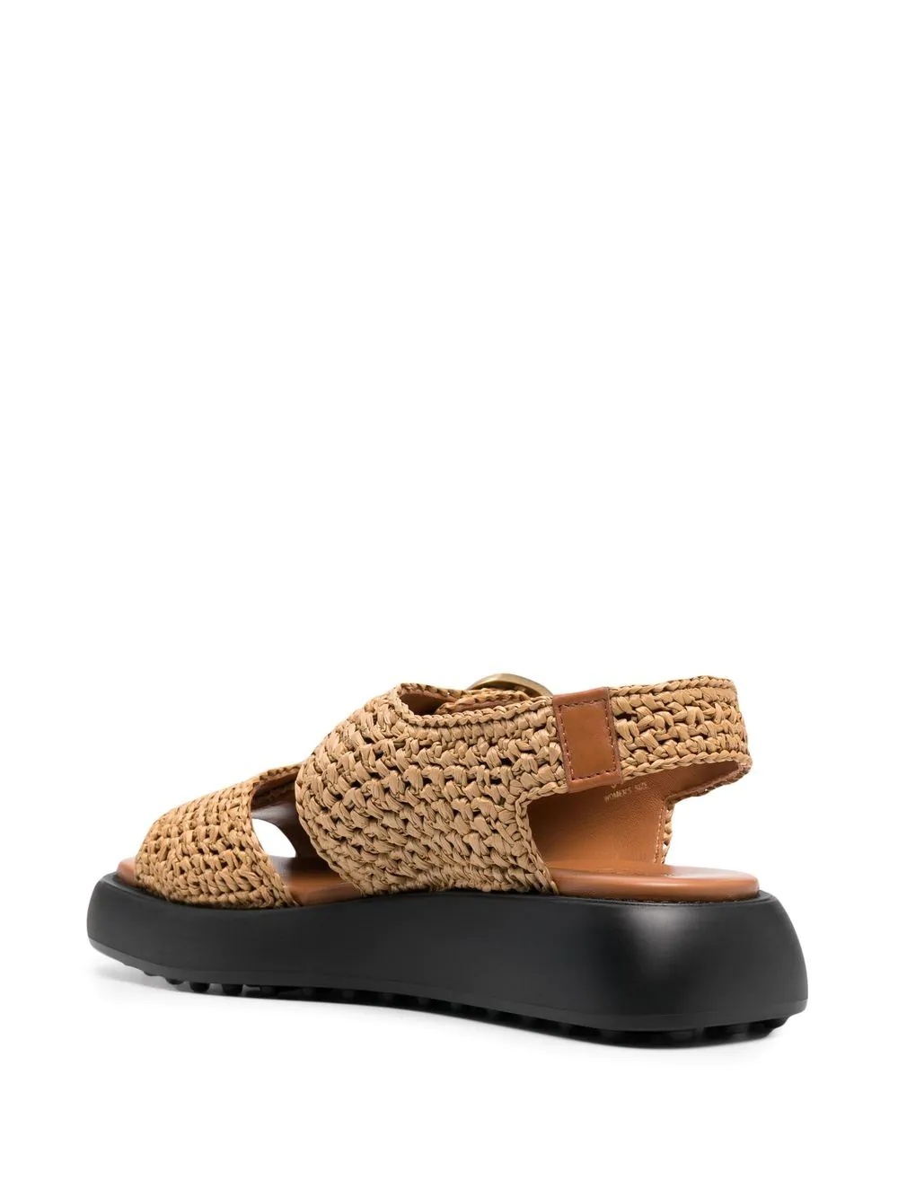woven raffia 45mm sandals - 3