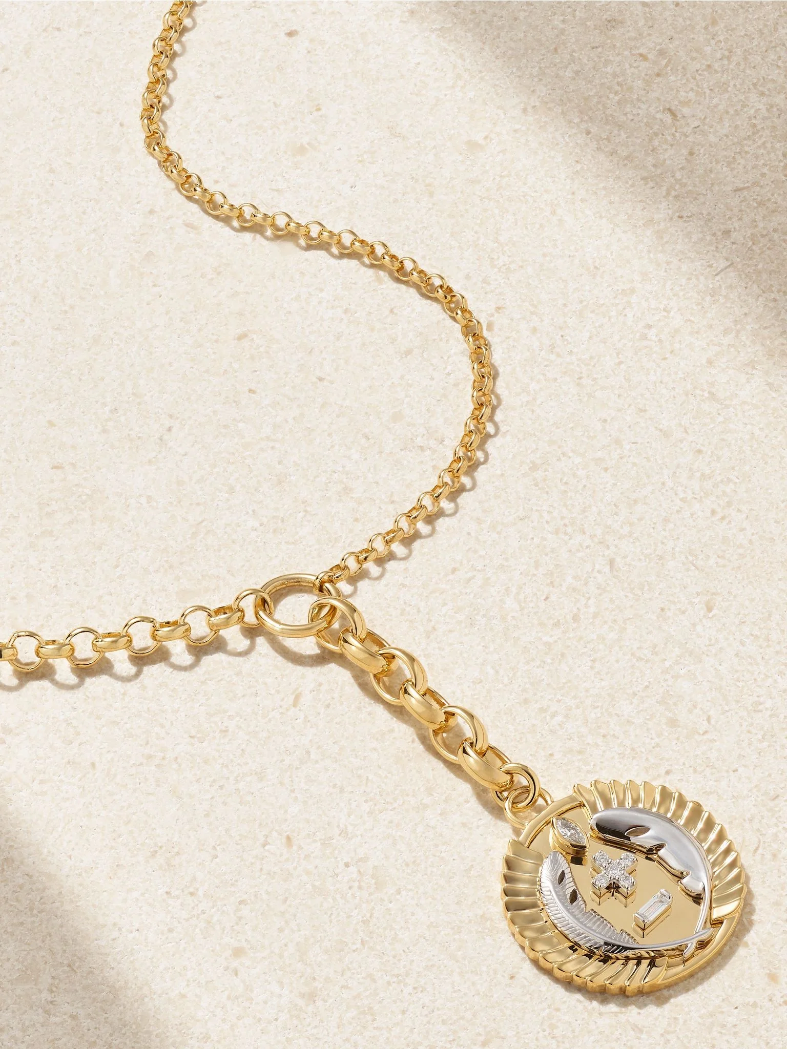 Vivacity 18-karat yellow and white gold diamond necklace Gold - 1