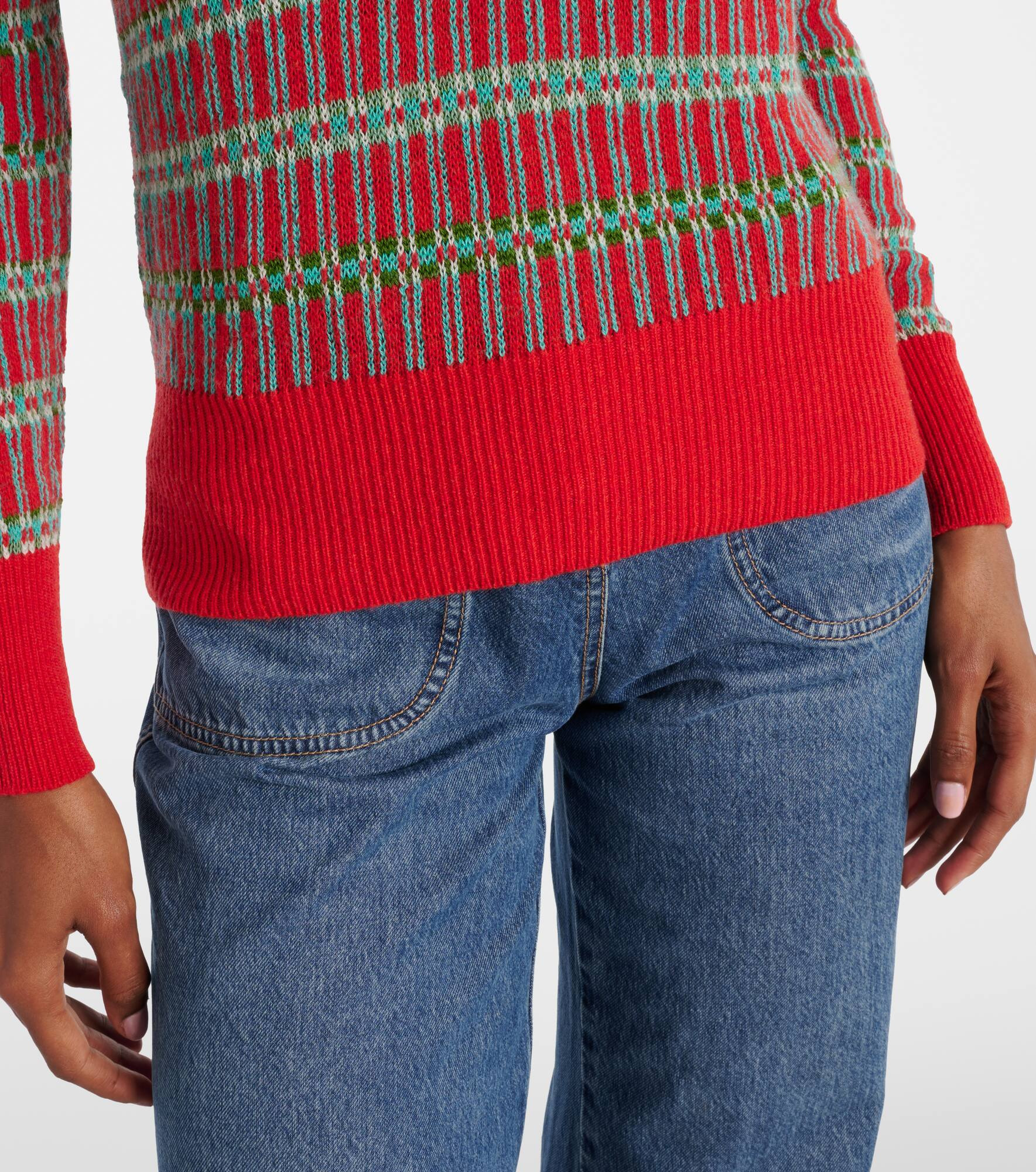 Jacquard wool-blend sweater - 5