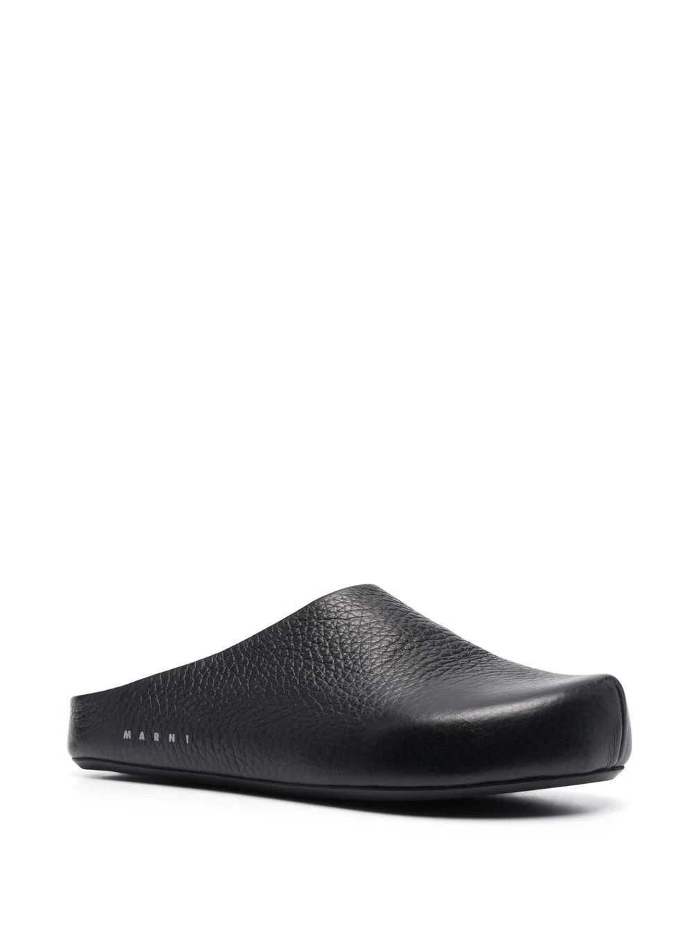 textured-leather clog slippers - 2