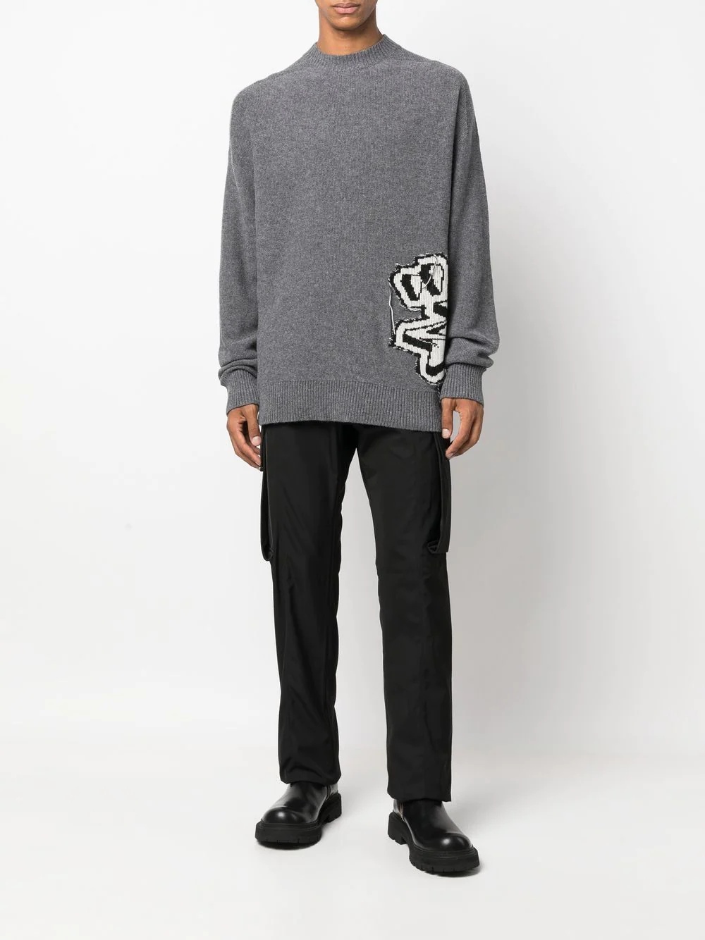 Graffiti chunky-knit jumper - 2