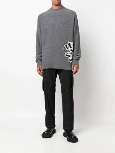 Off-White Graffiti chunky-knit jumper outlook