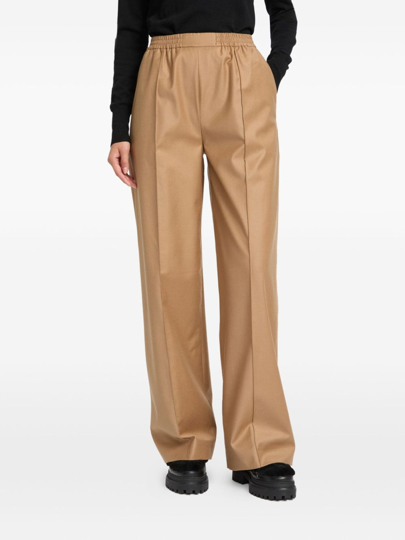 elasticated waistband flannel trousers 4