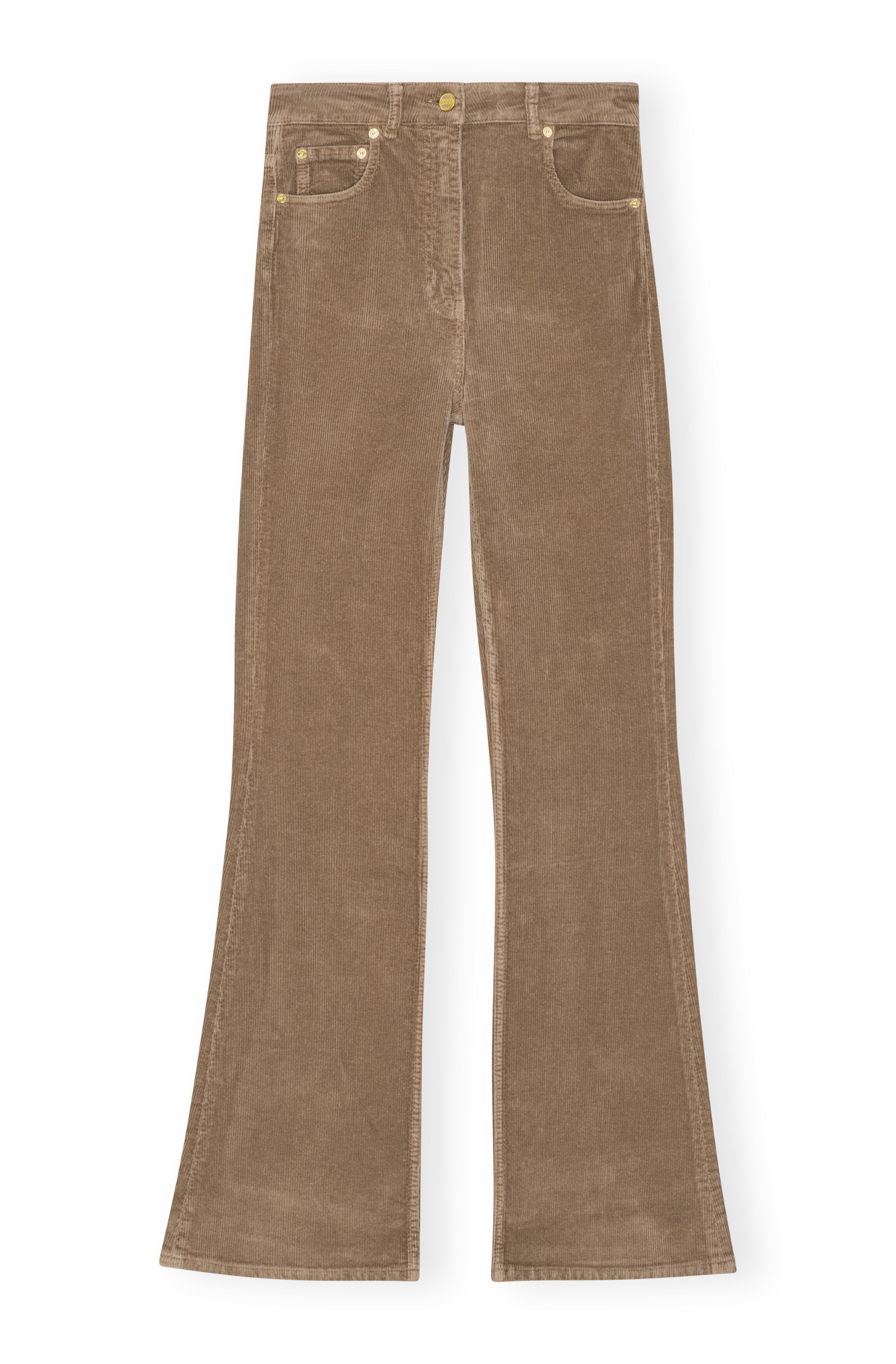 BROWN WASHED CORDUROY IRY TROUSERS - 5