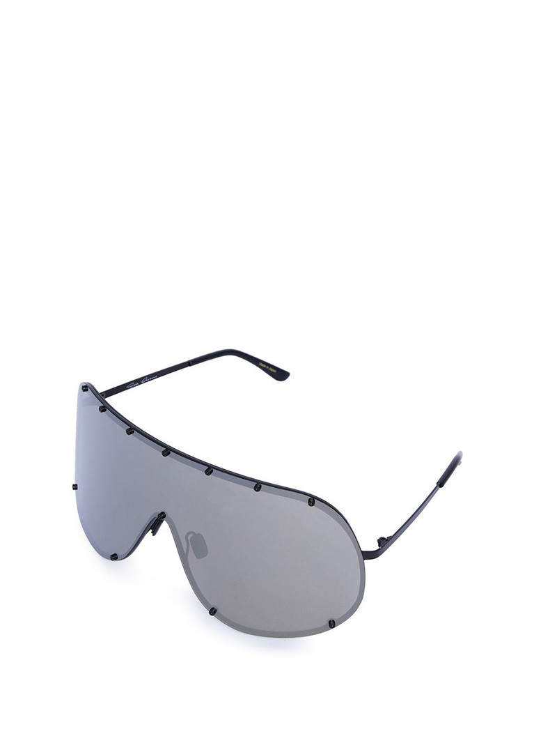 Rick Owens Shield Aviator-Style Stainless Steel Sunglasses outlook