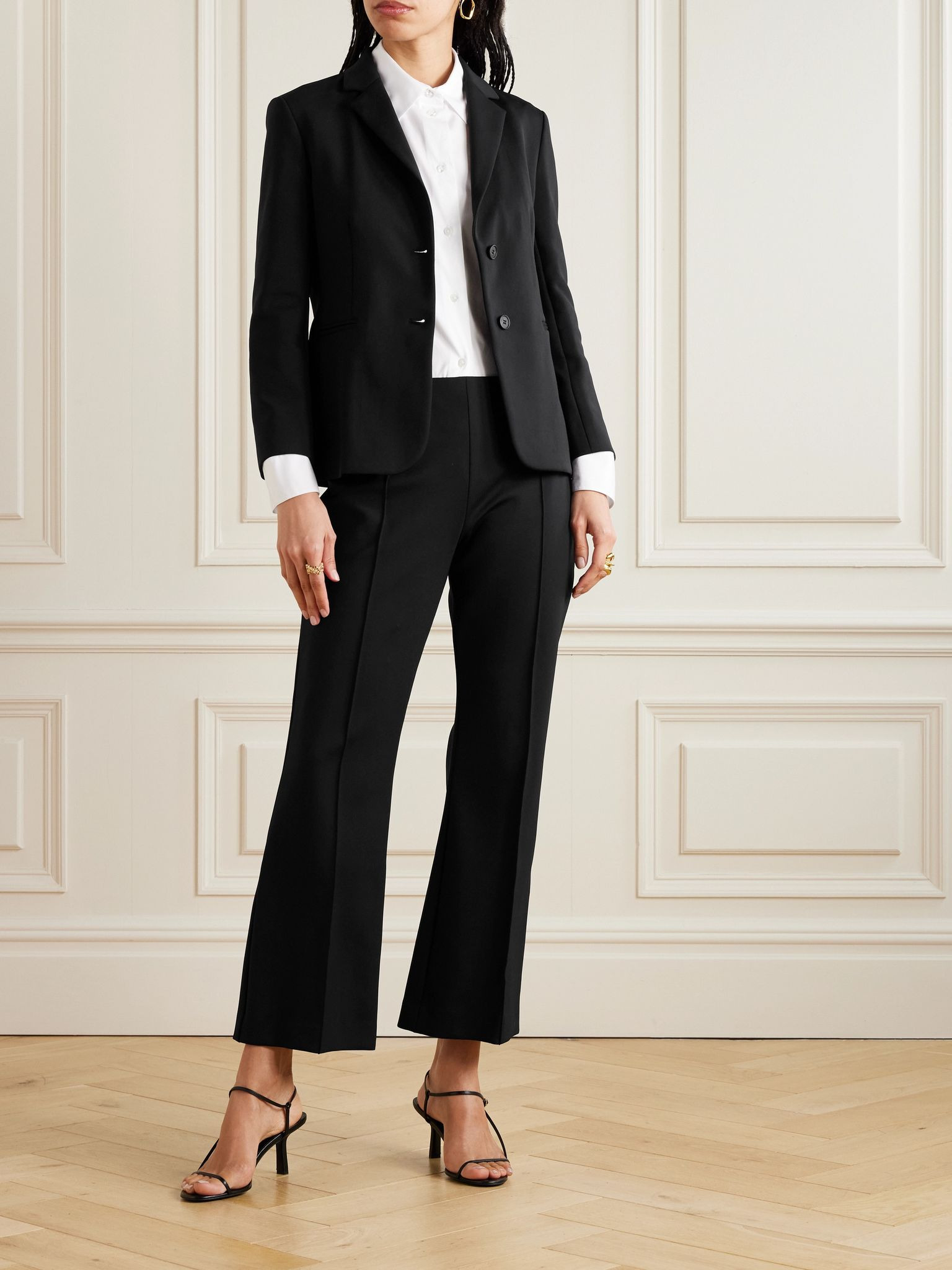 Essentials Brentwood stretch-ponte blazer Black - 2