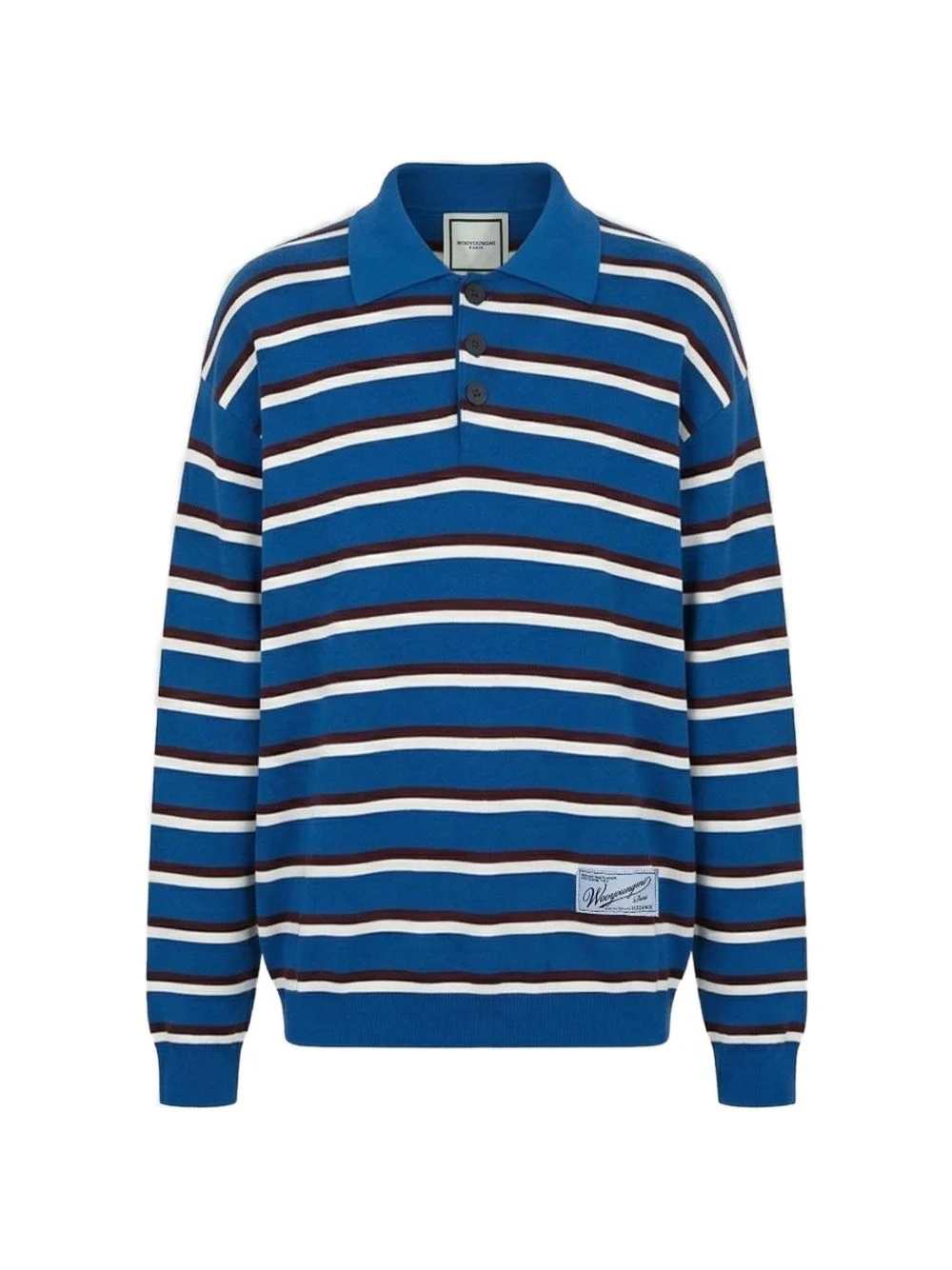 striped polo shirt - 1