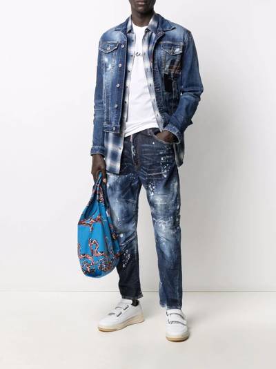 DSQUARED2 distressed straight-leg jeans outlook