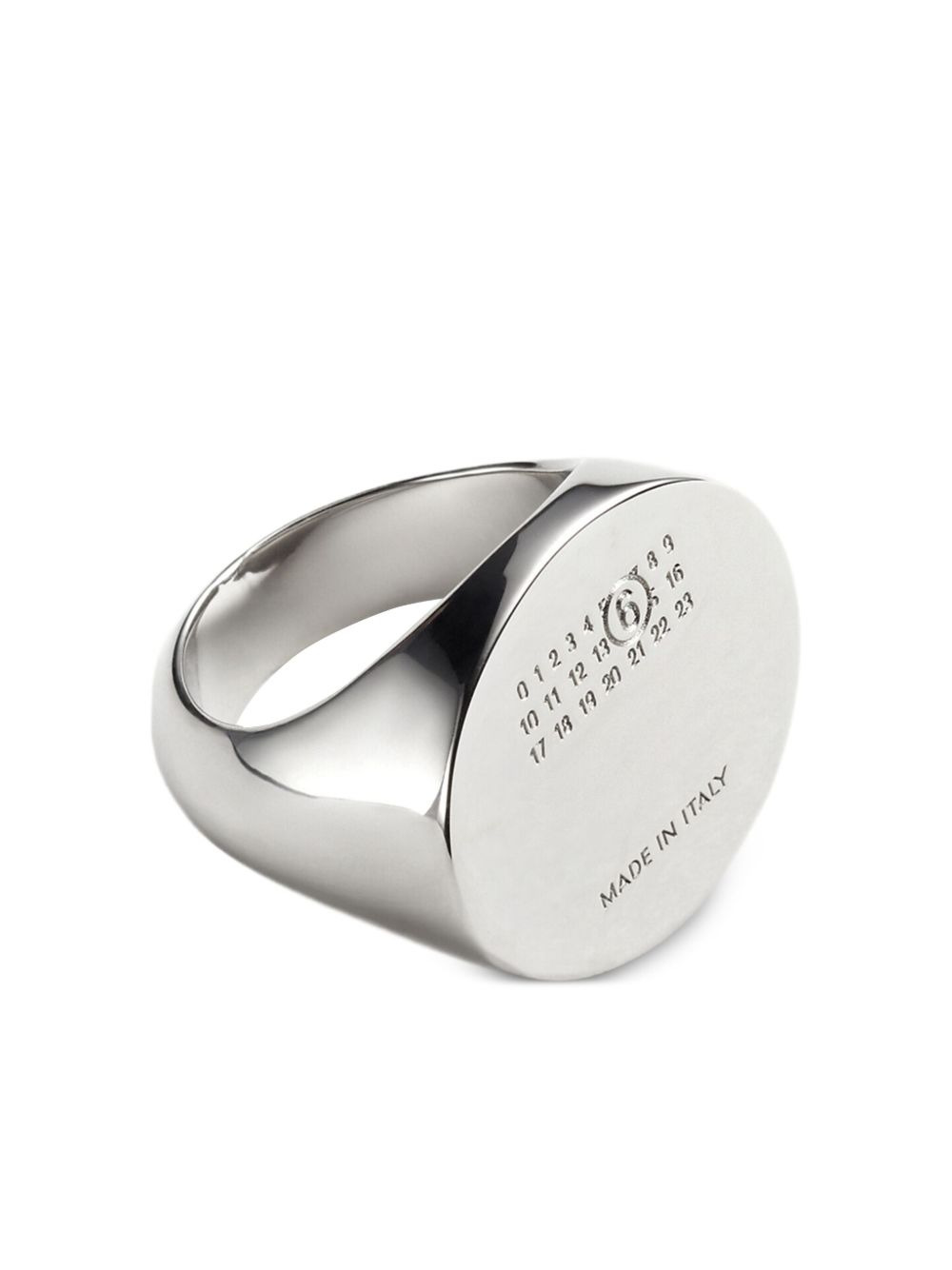 numbers-engraved signet ring - 4