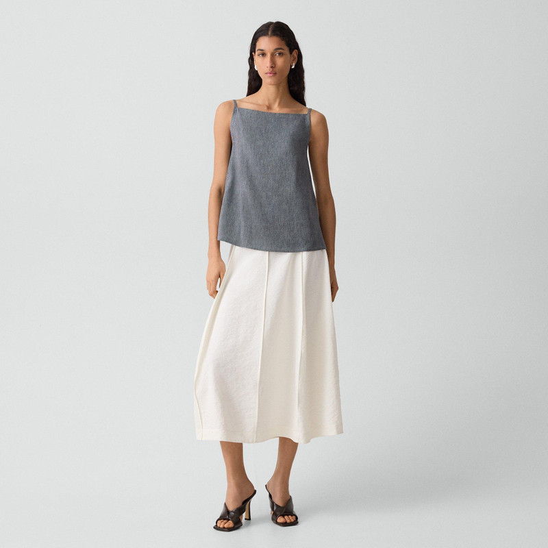 Theory Apron Top in Fluid Linen outlook