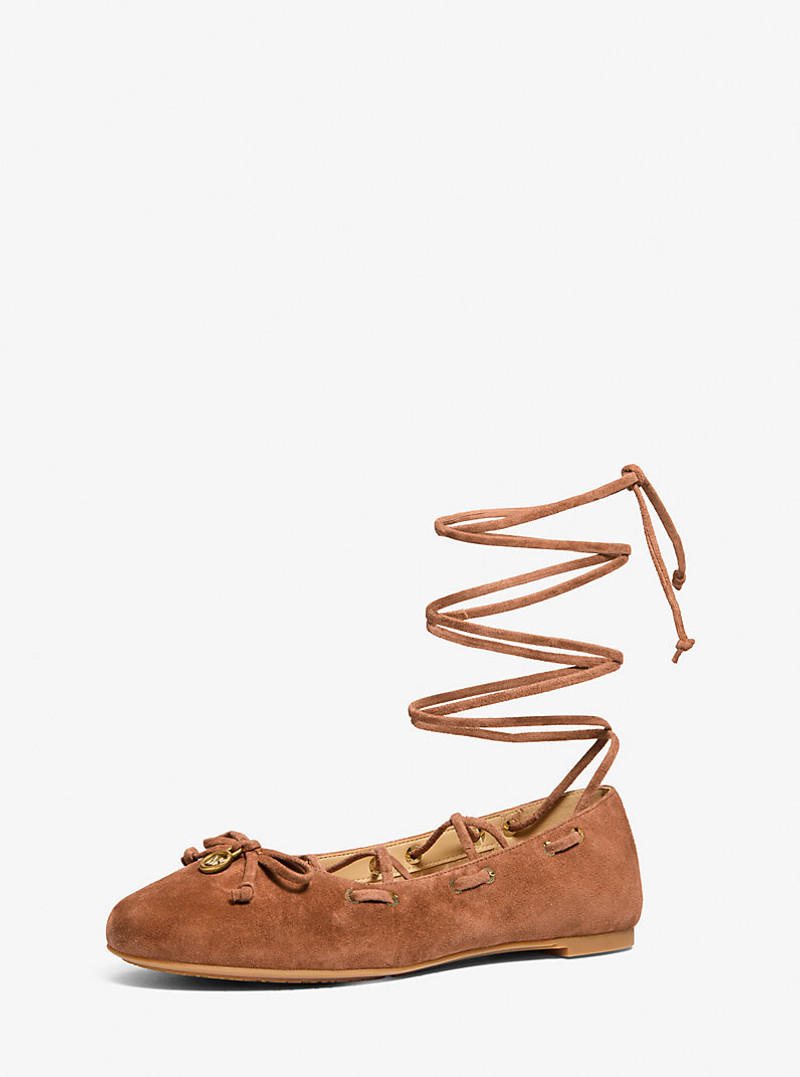 MICHAEL KORS Shae Flex Suede Ballet Flat outlook