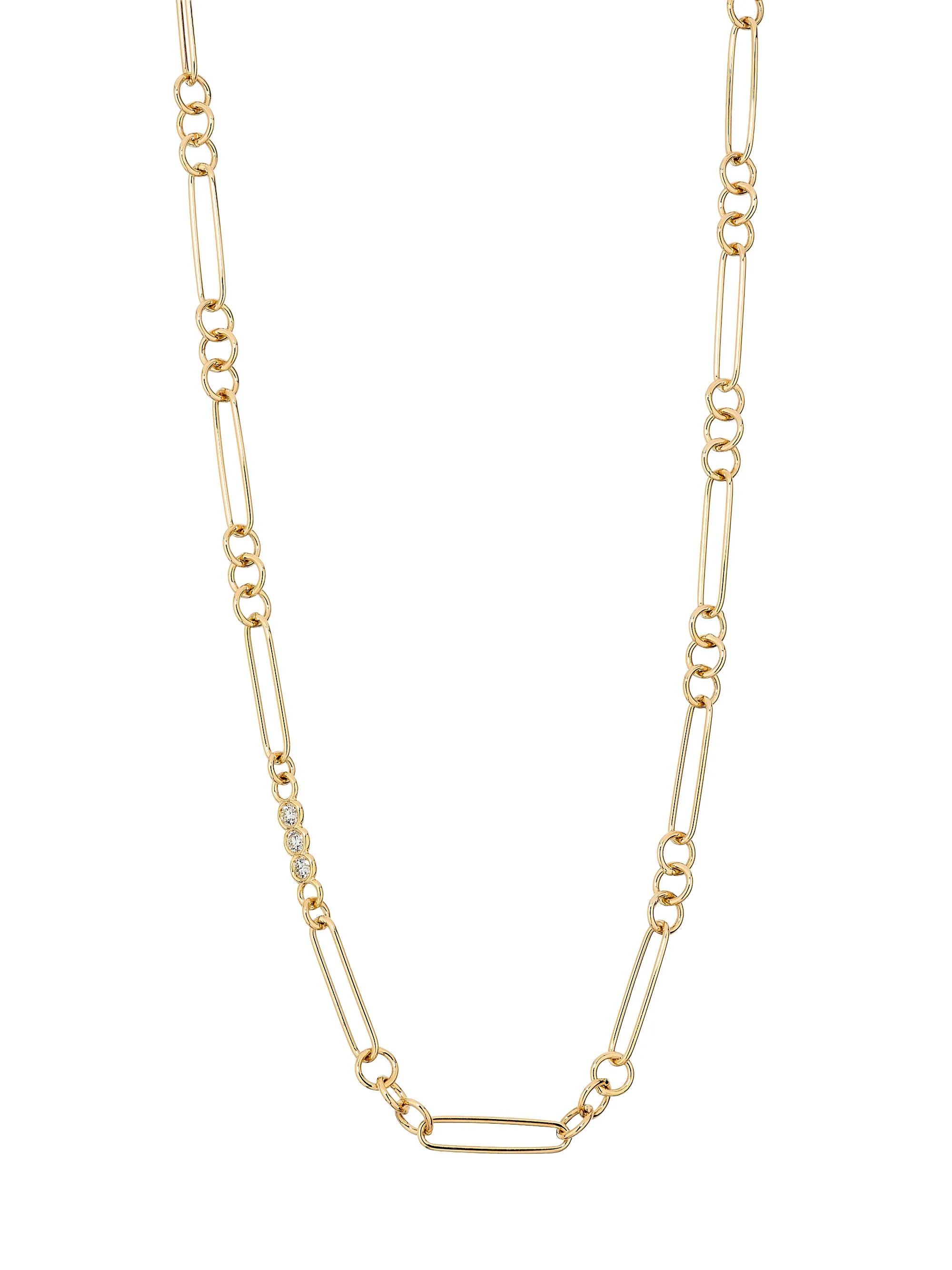 Women's Tiny Treasures 18K Yellow Gold, Ruby & 0.18 TCW Diamond Necklace - Yellow Gold - 1