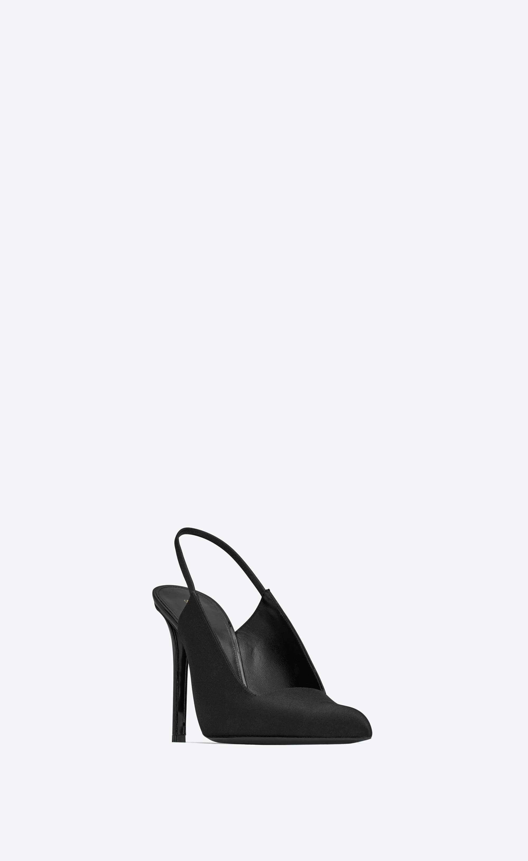 raven slingback pumps in satin crepe - 3