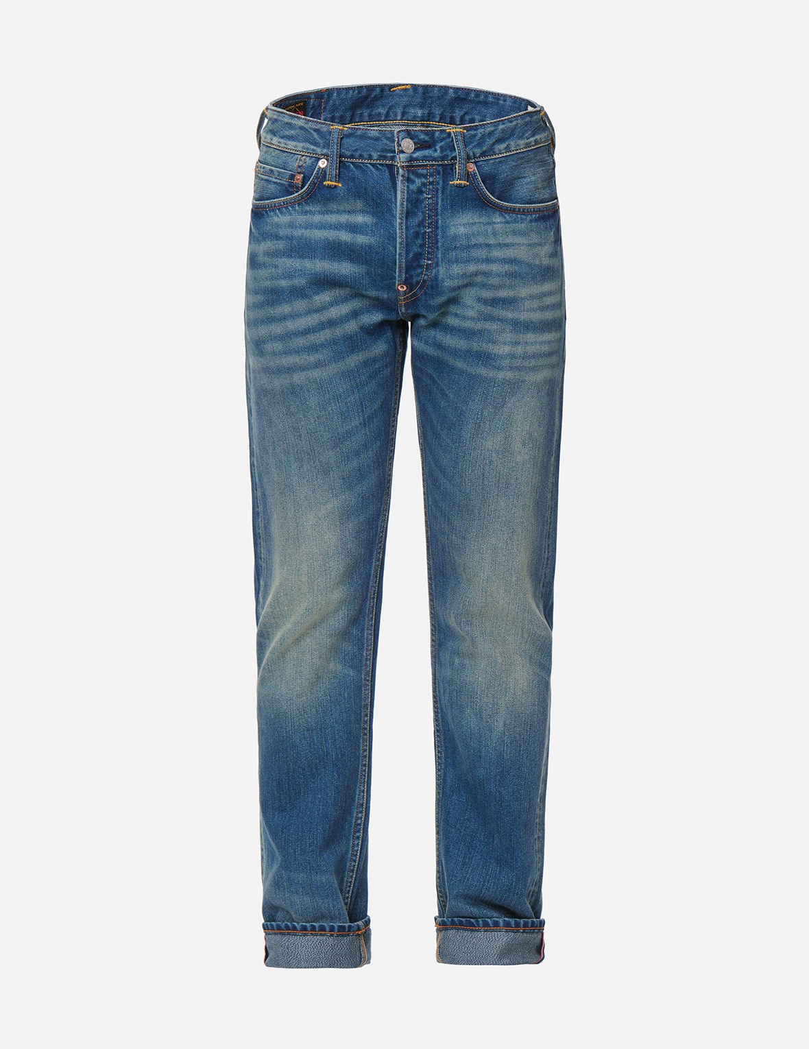 MISMATCHED KAMON PRINT SLIM FIT JEANS #2010 - 1