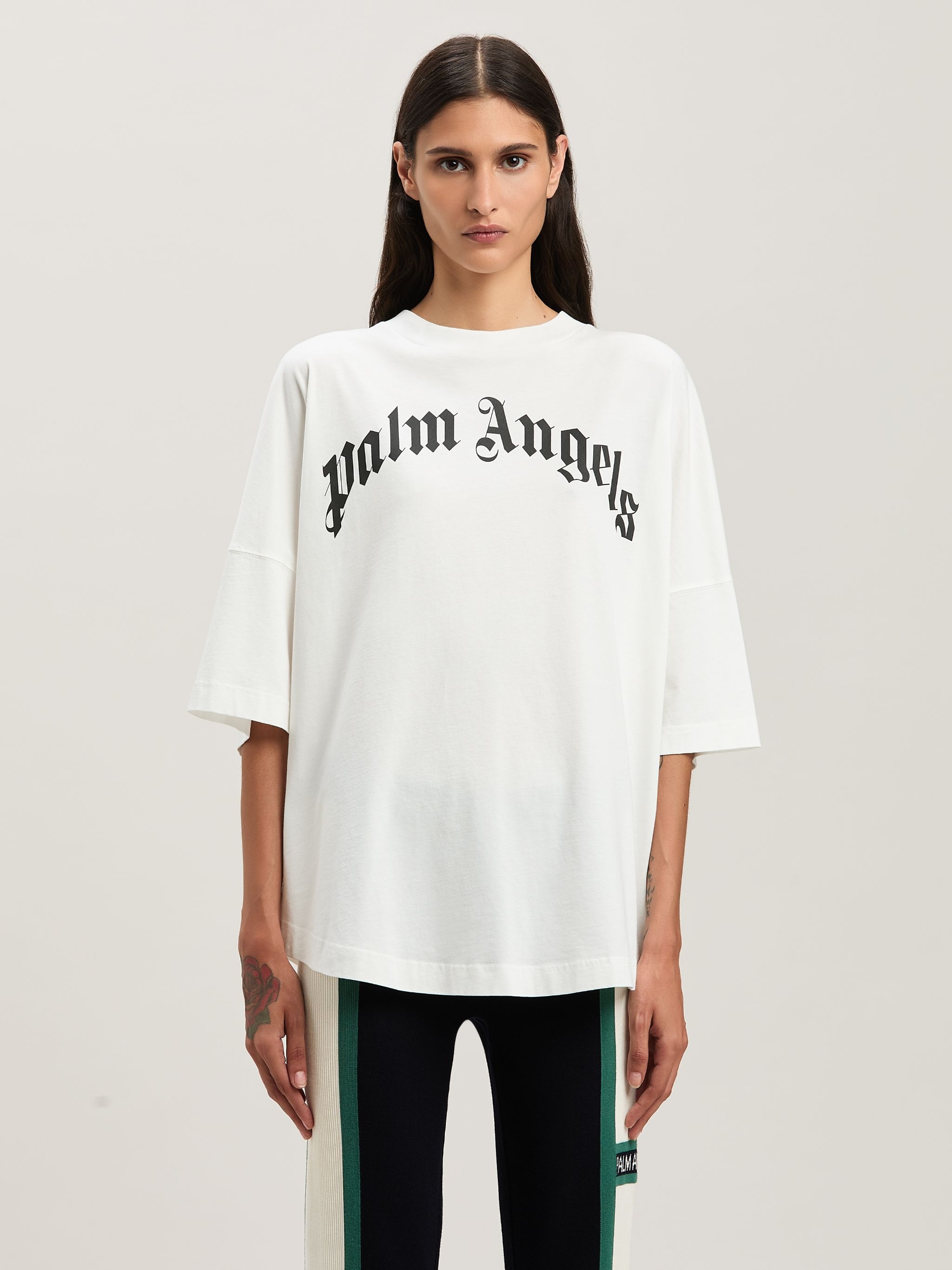 Curved Logo knit hoodie - 3
