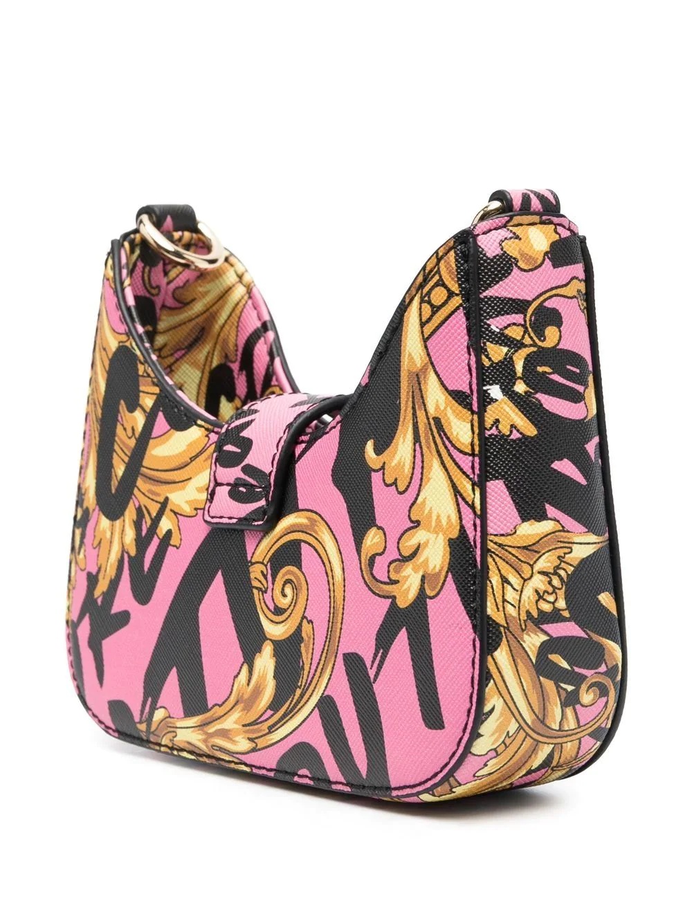 Logo Brush Couture-print shoulder bag - 3