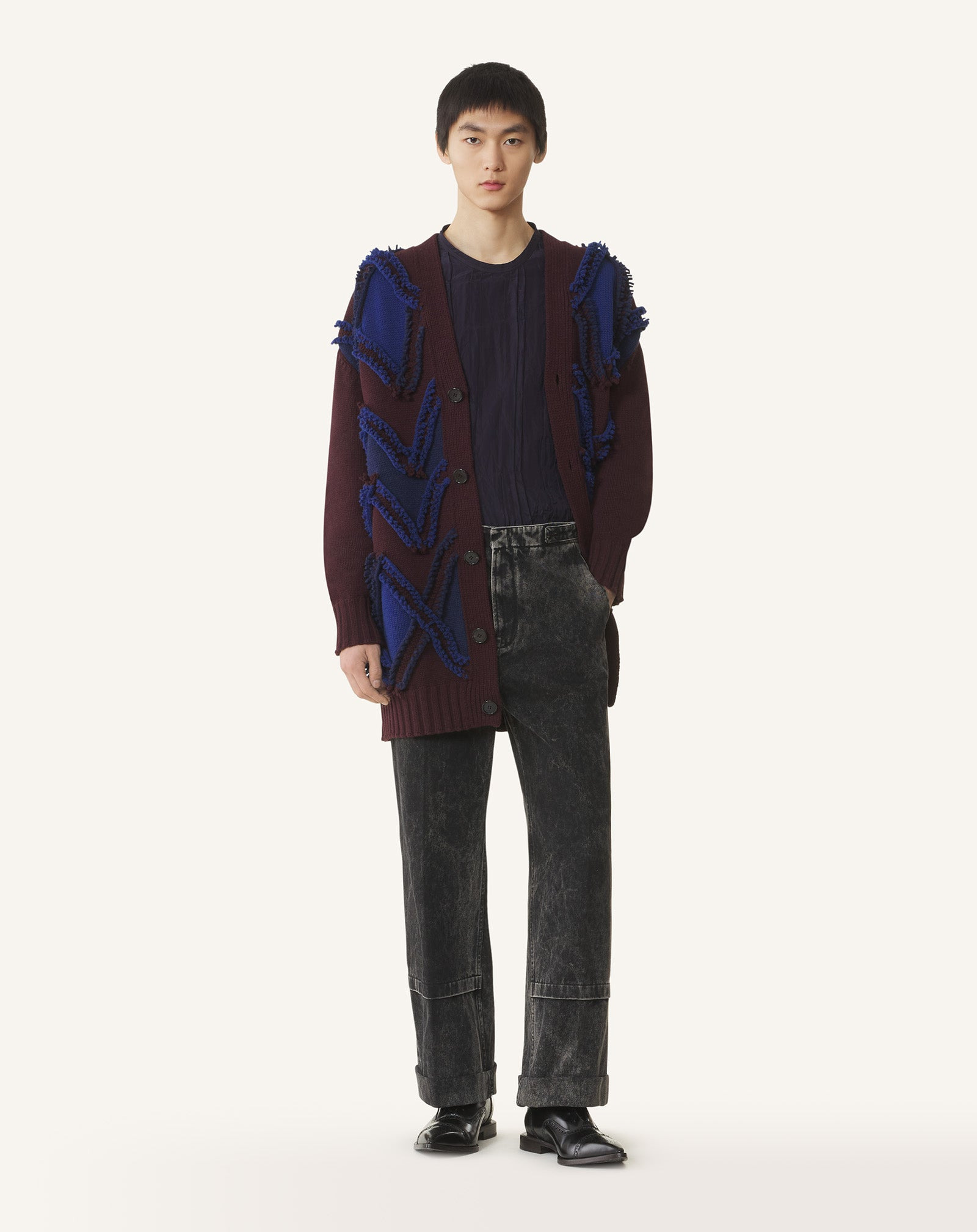 OVERSIZED JACQUARD CARDIGAN - 2