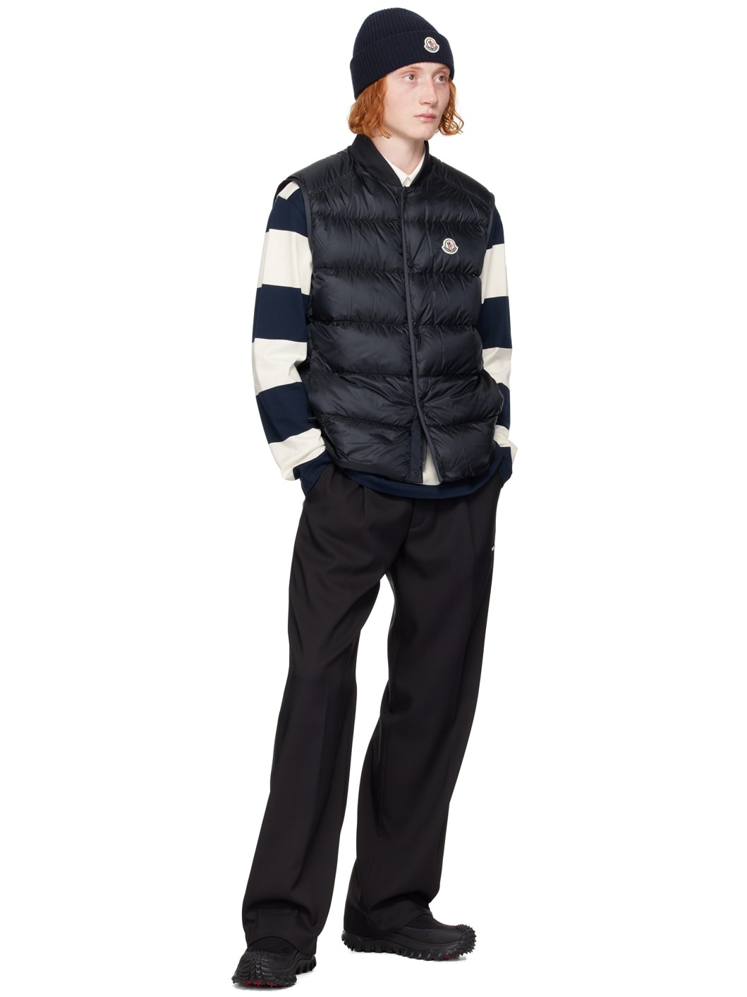 Navy Serot Down Vest - 4