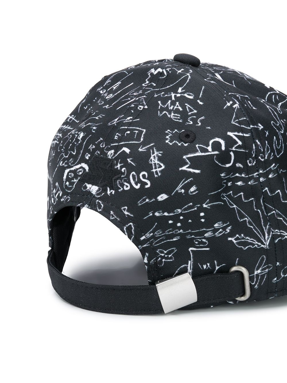 sketch print logo patch baseball cap - 2