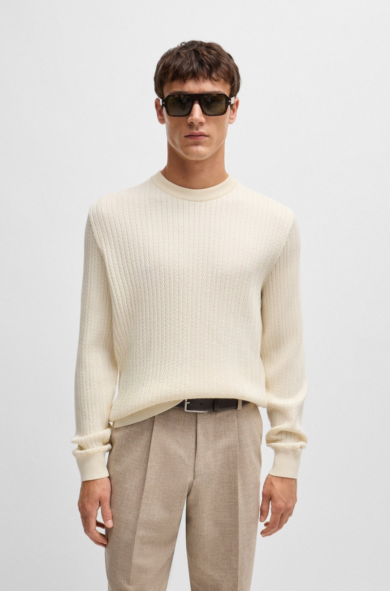 WOOL-BLEND KNITTED SWEATER 와 HERRINGBONE 스타일 2