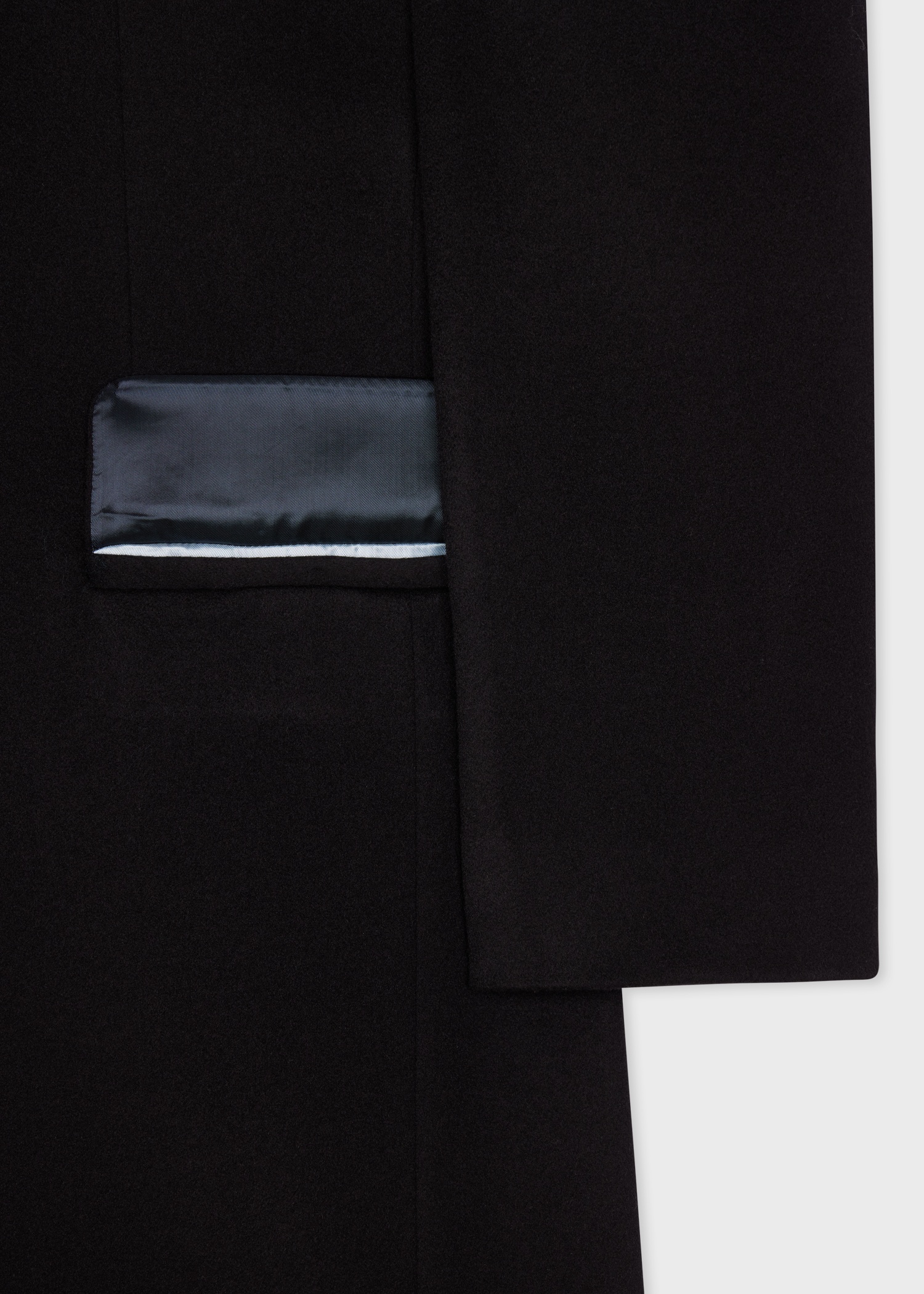 Black Wool-Cashmere Epsom Coat - 4