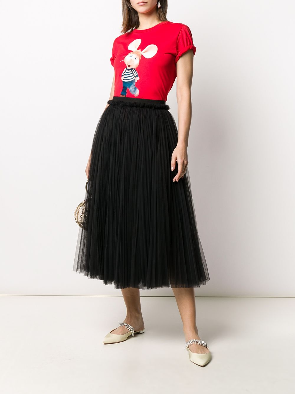 ruched tulle midi skirt - 2