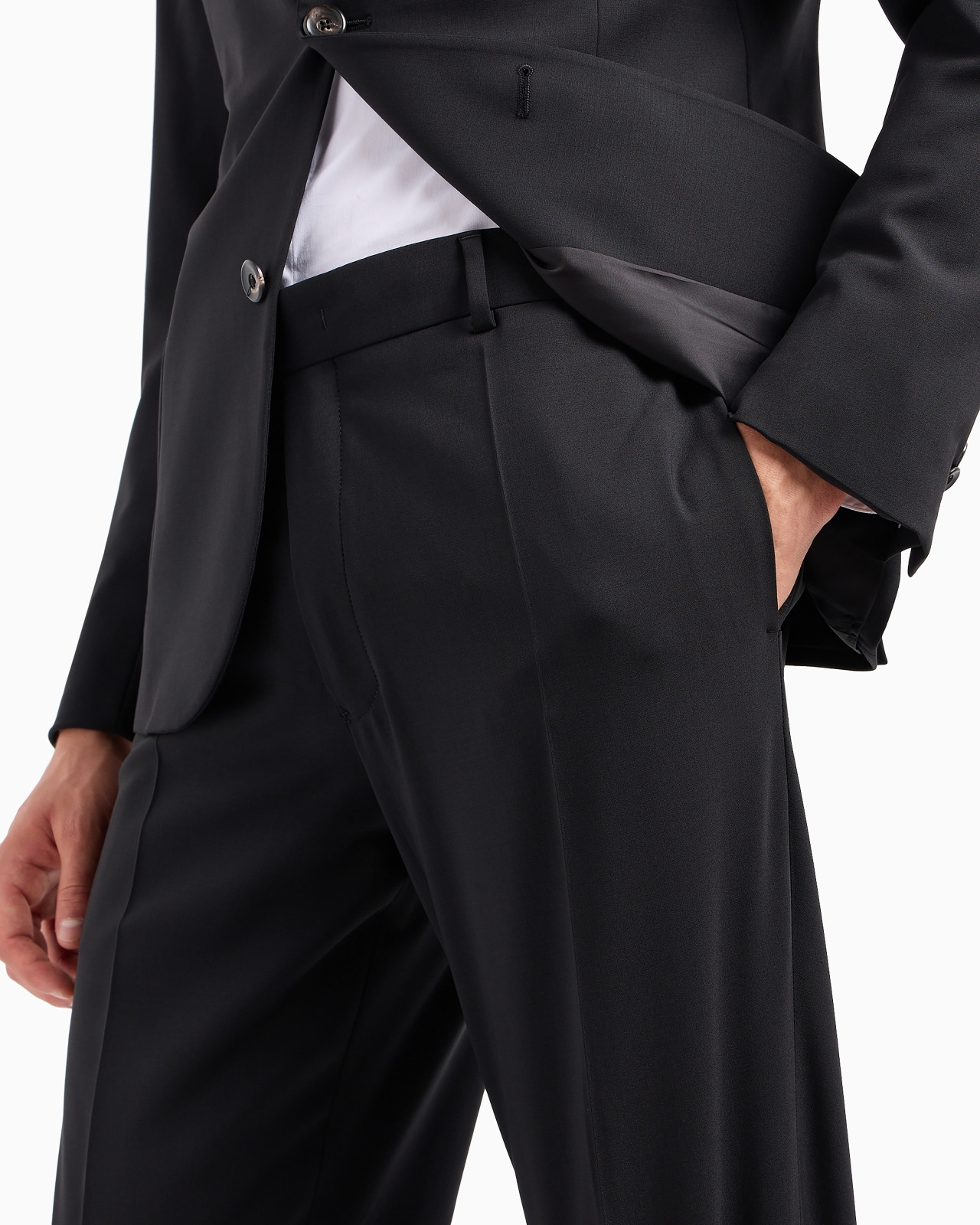 Single-breasted suit in virgin-wool two-way stretch canvas - 6