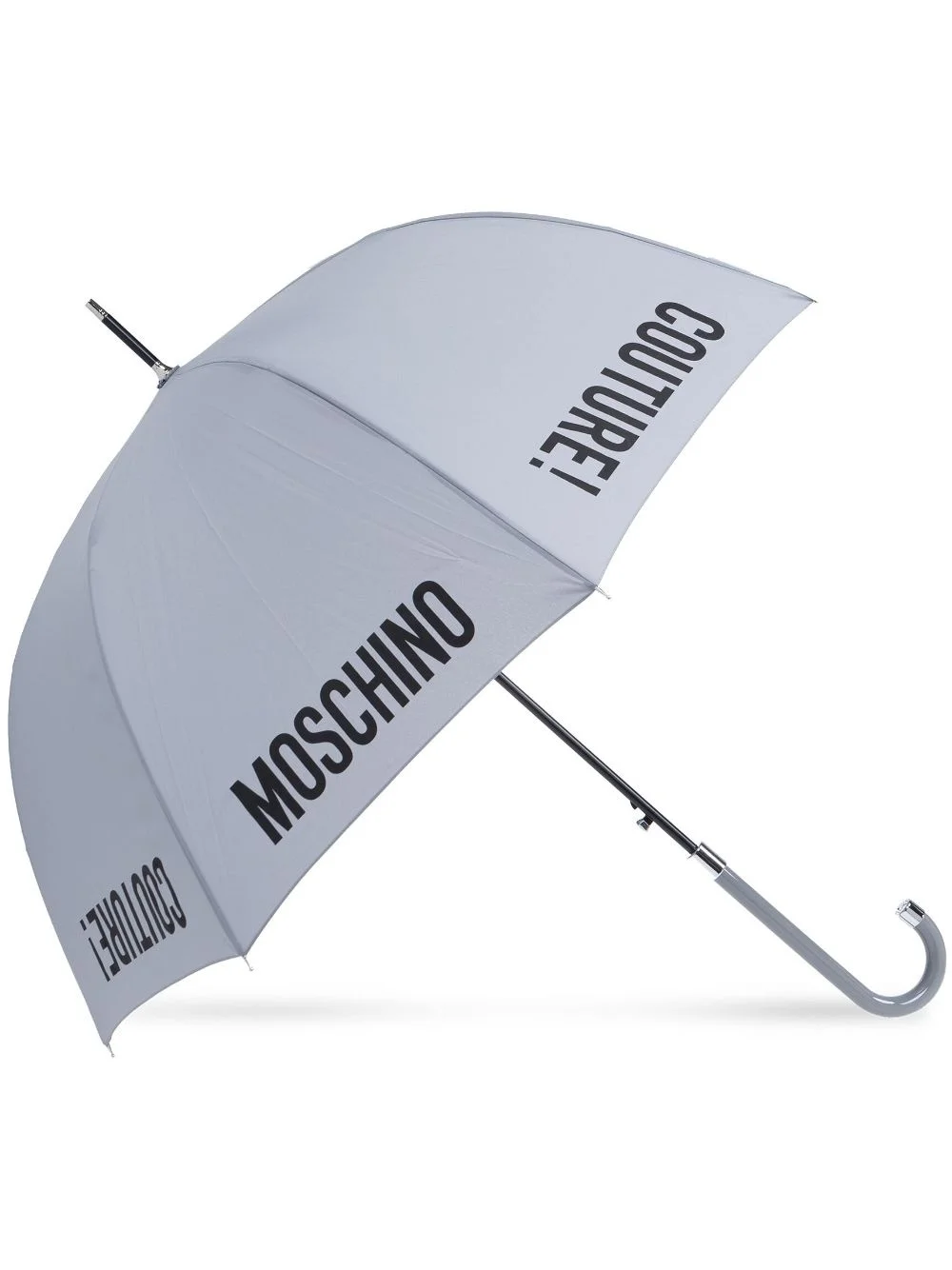 logo-print crook-handle umbrella - 1