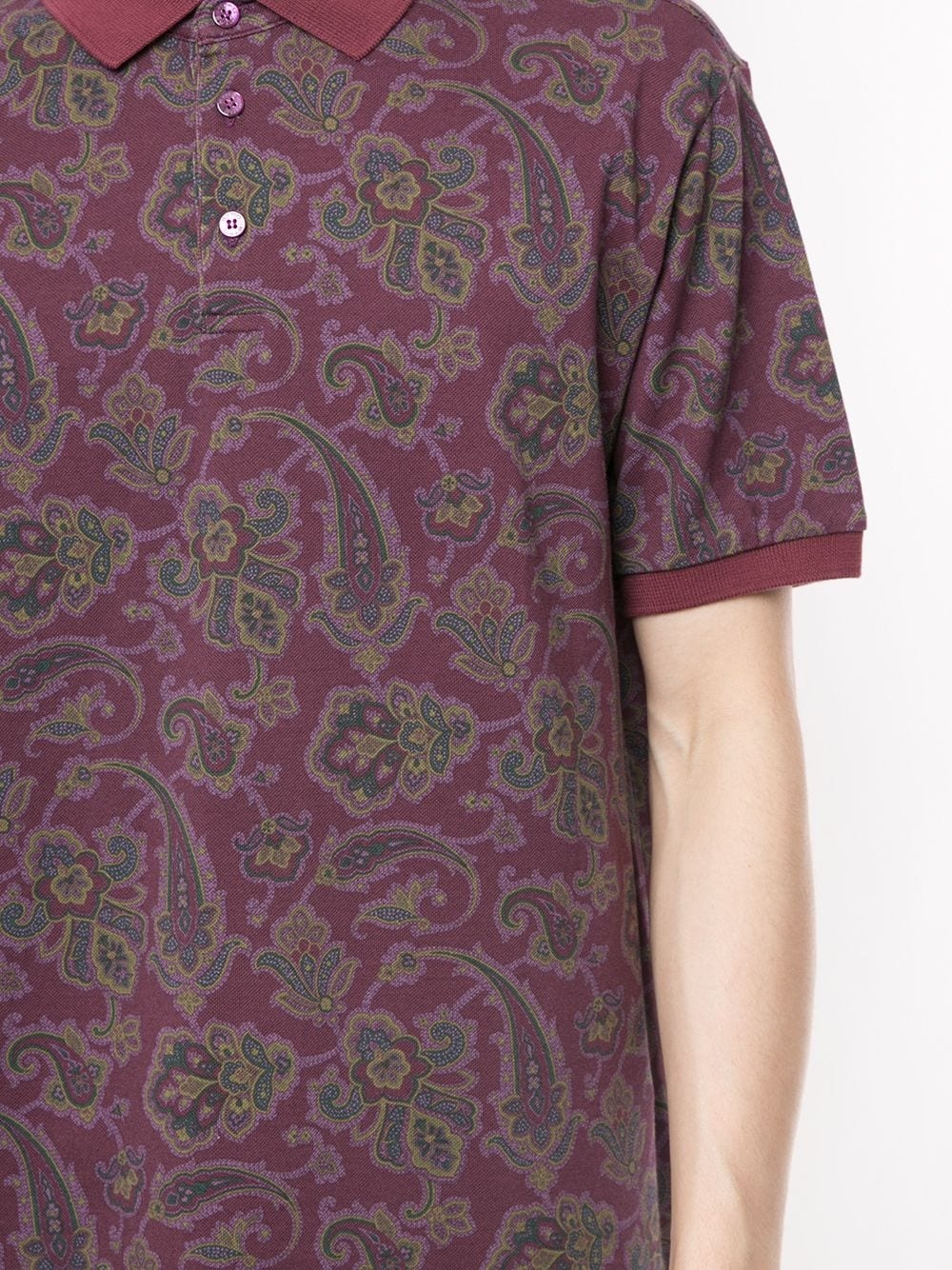 paisley-print cotton polo - 5