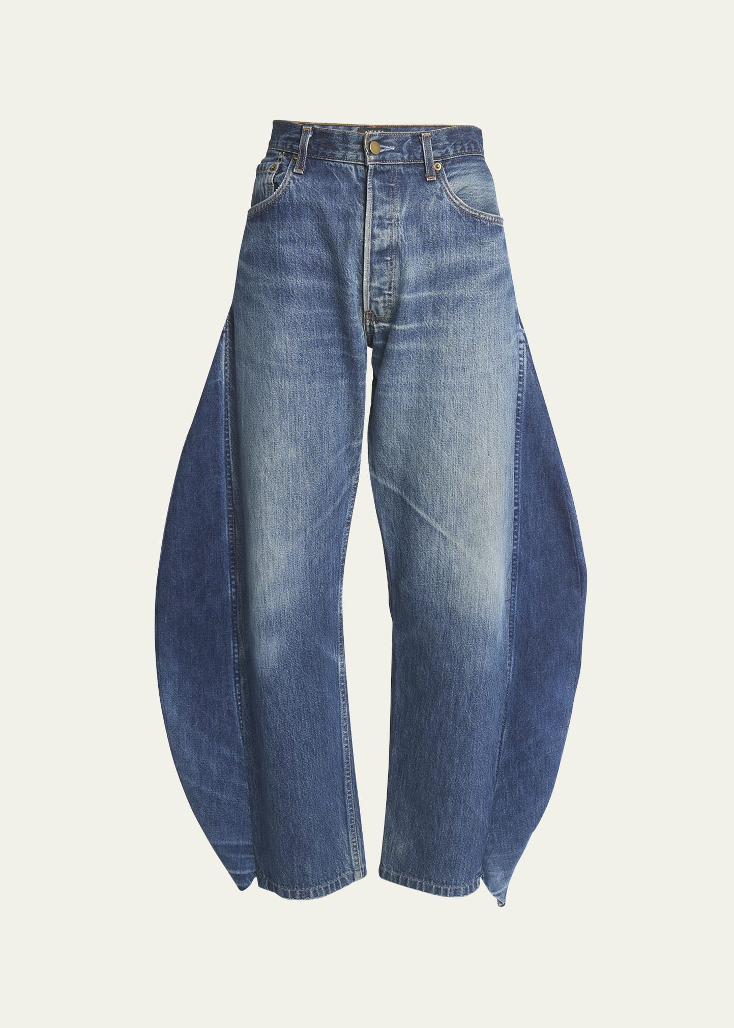 Upcycled Jeans with Side Inserts - 1