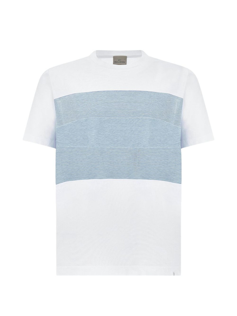 bicolor striped cotton T-shirt 1